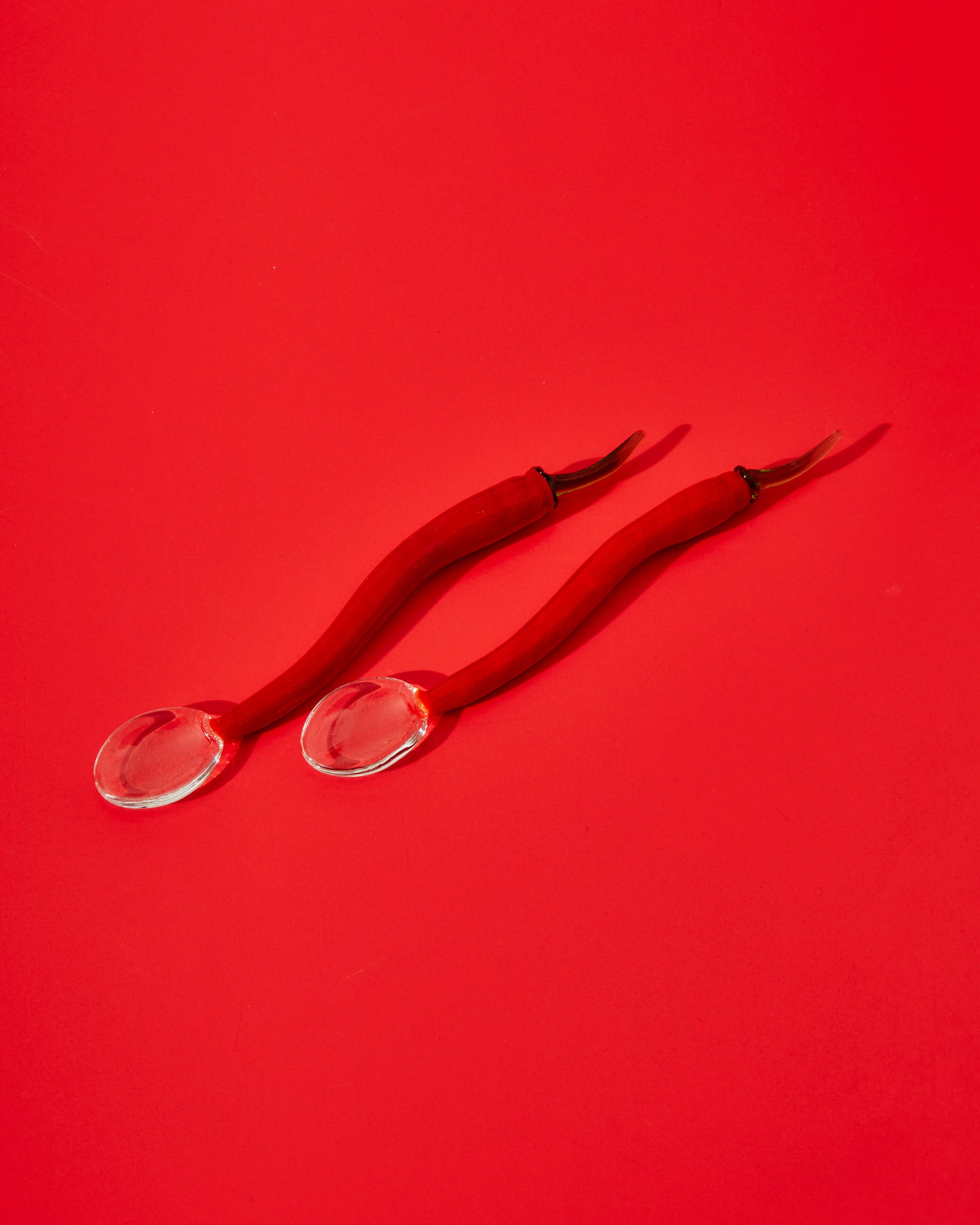 Glass Vegetable Spoons (Set Of 2)