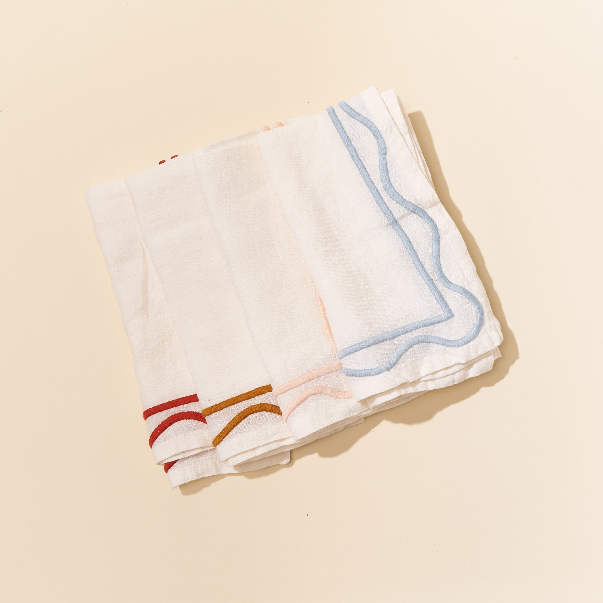 Misette Embroidered Linen Napkin