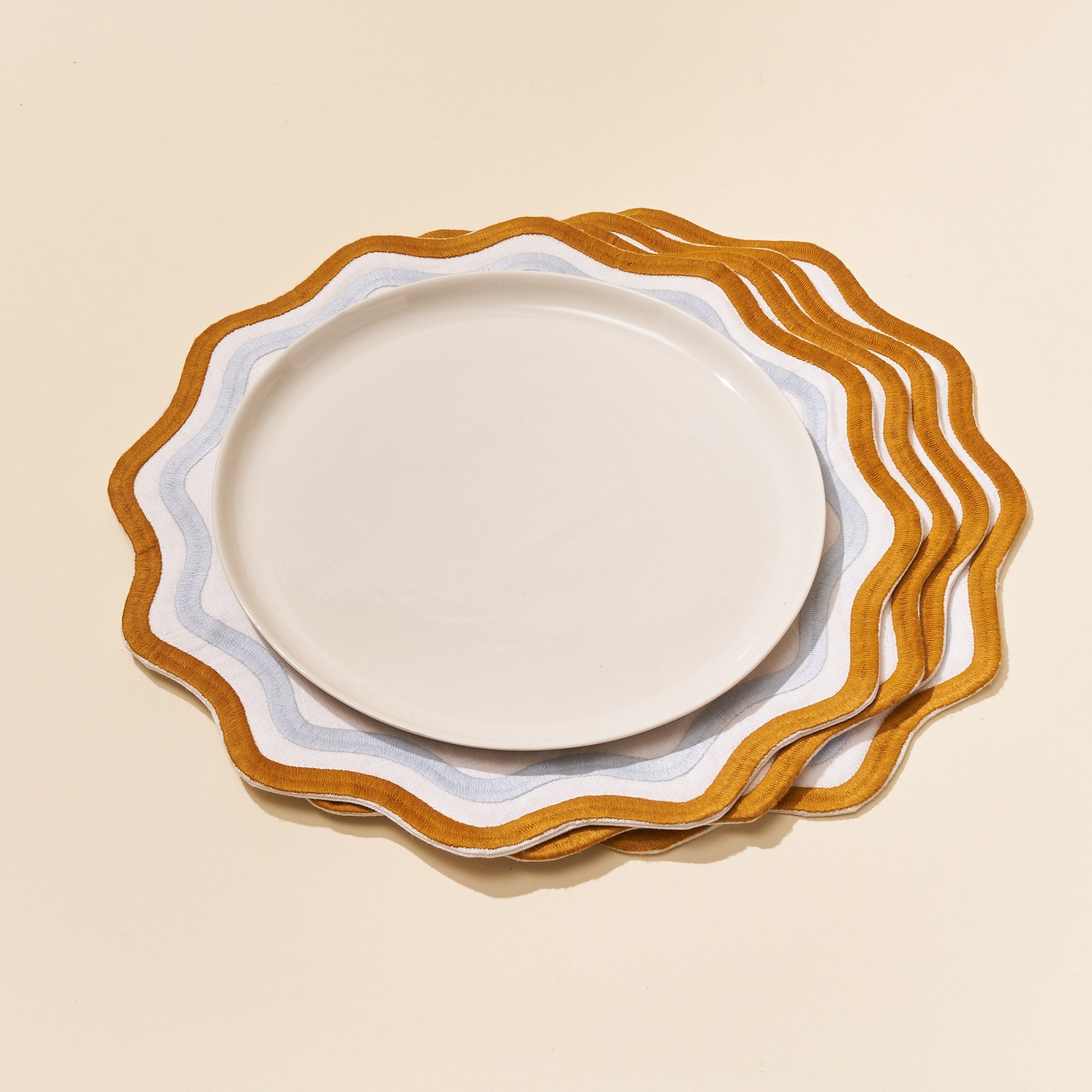 Colorblock Linen Placemat Set