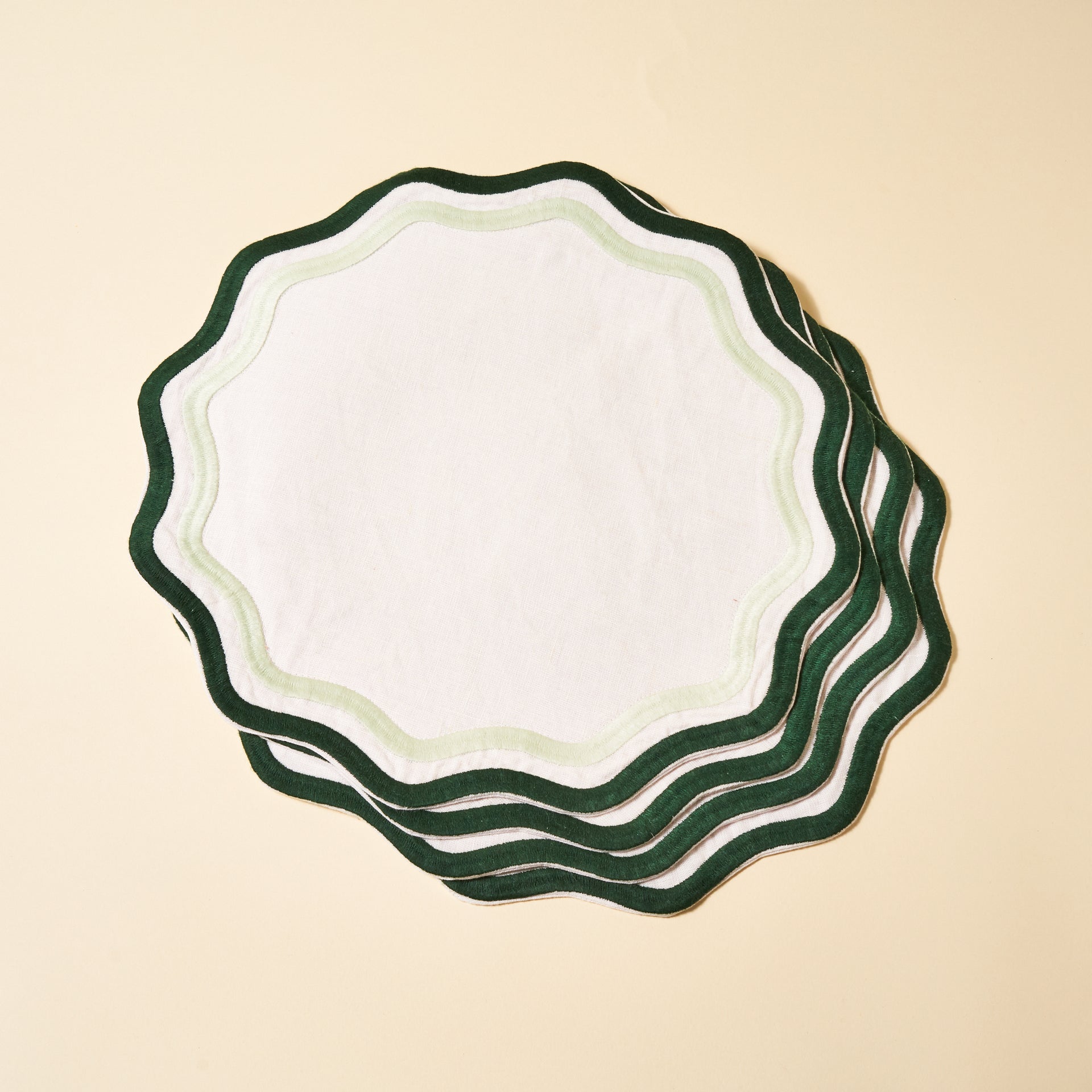 Colorblock Linen Placemat Set