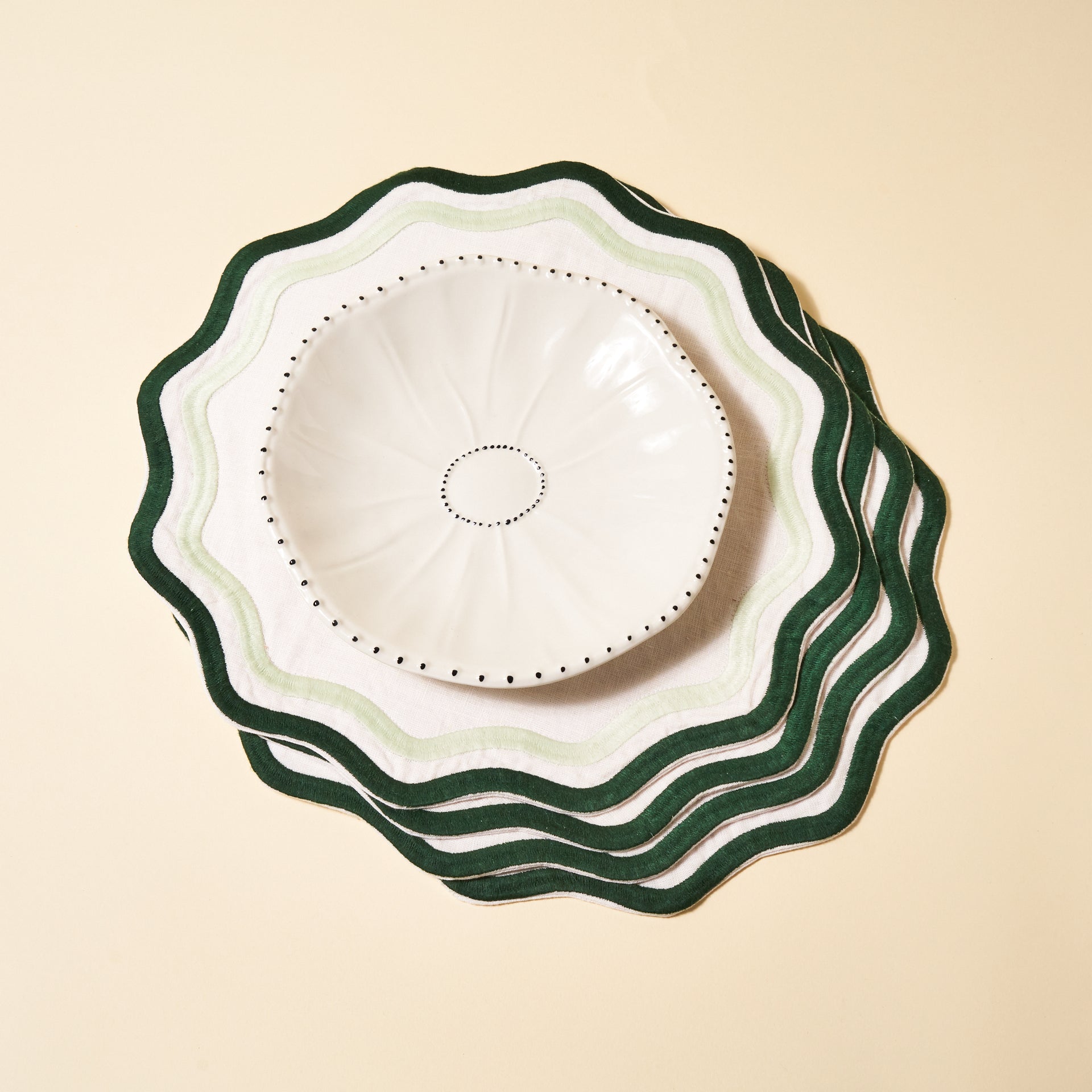 Colorblock Linen Placemat Set
