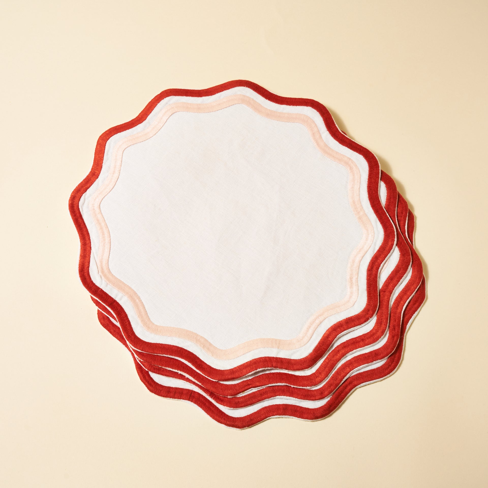 Colorblock Linen Placemat Set