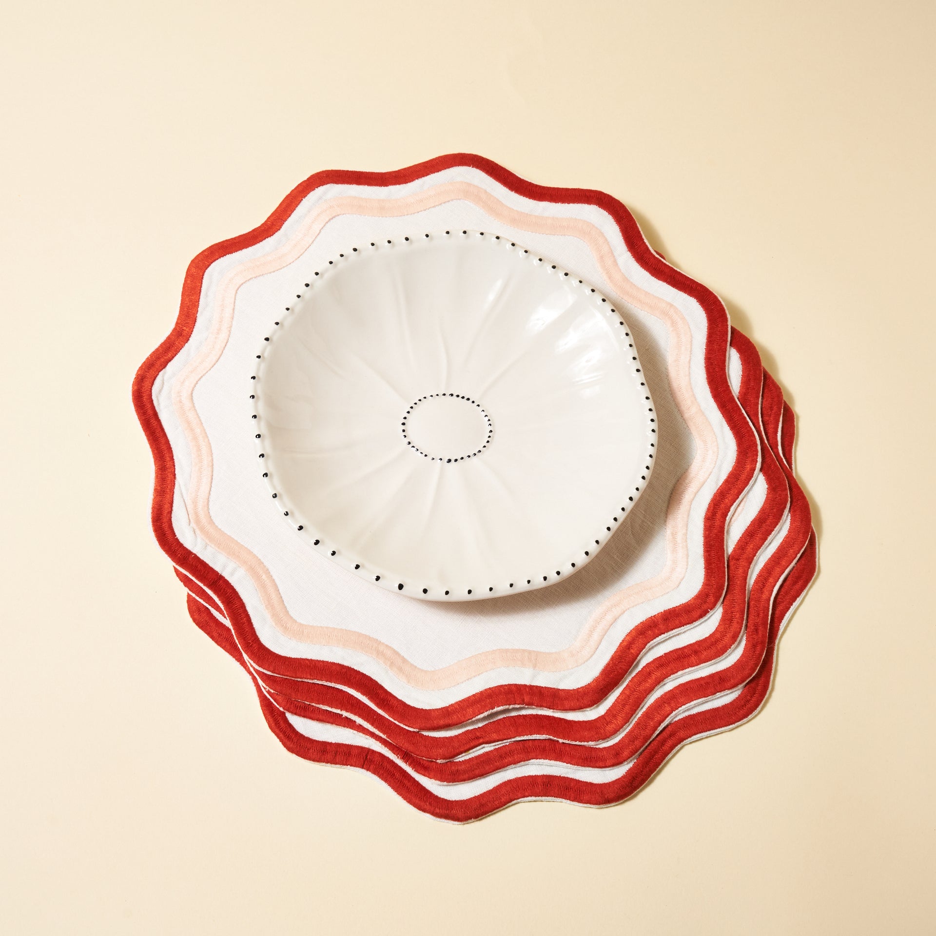 Colorblock Linen Placemat Set