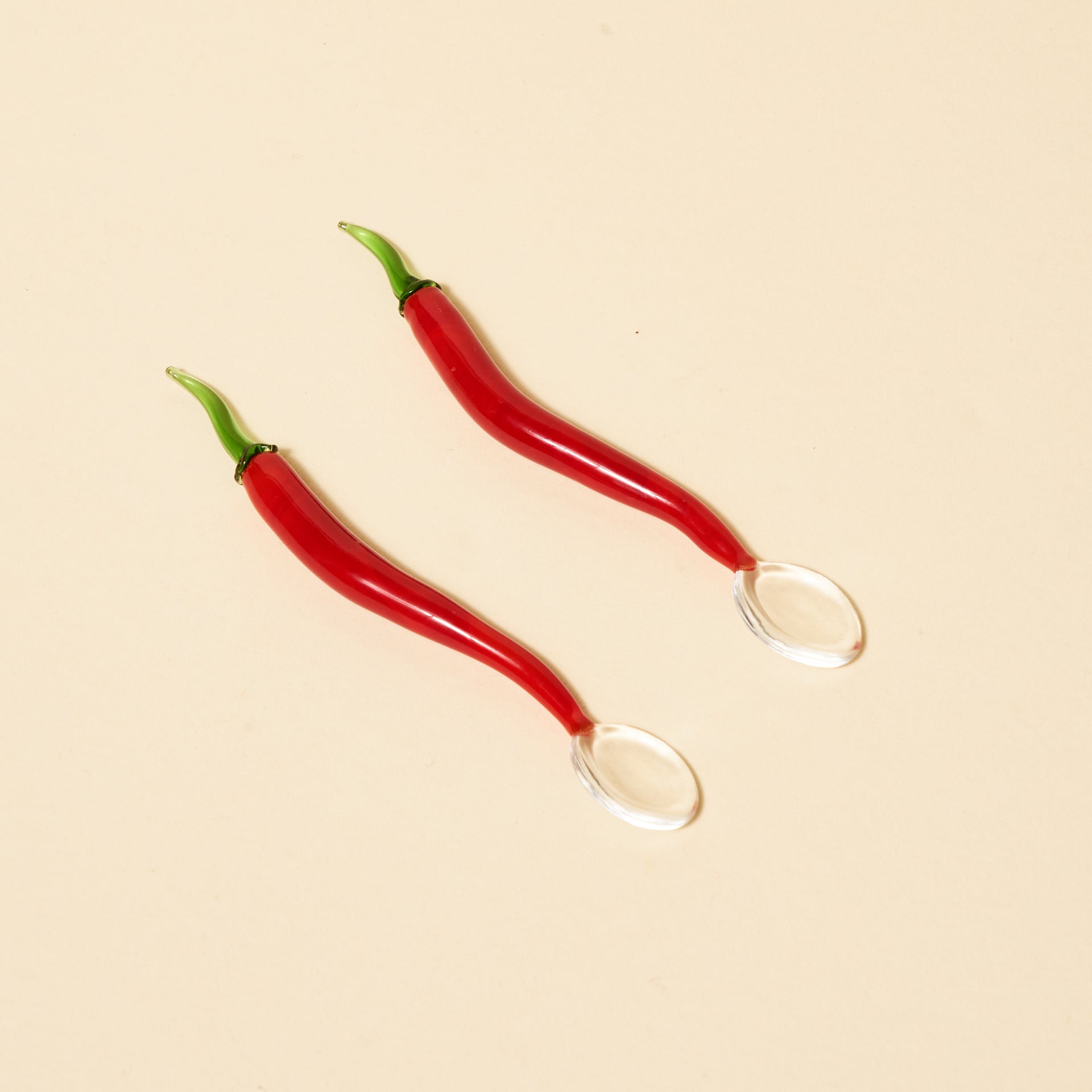 Glass Vegetable Spoons (Set Of 2)