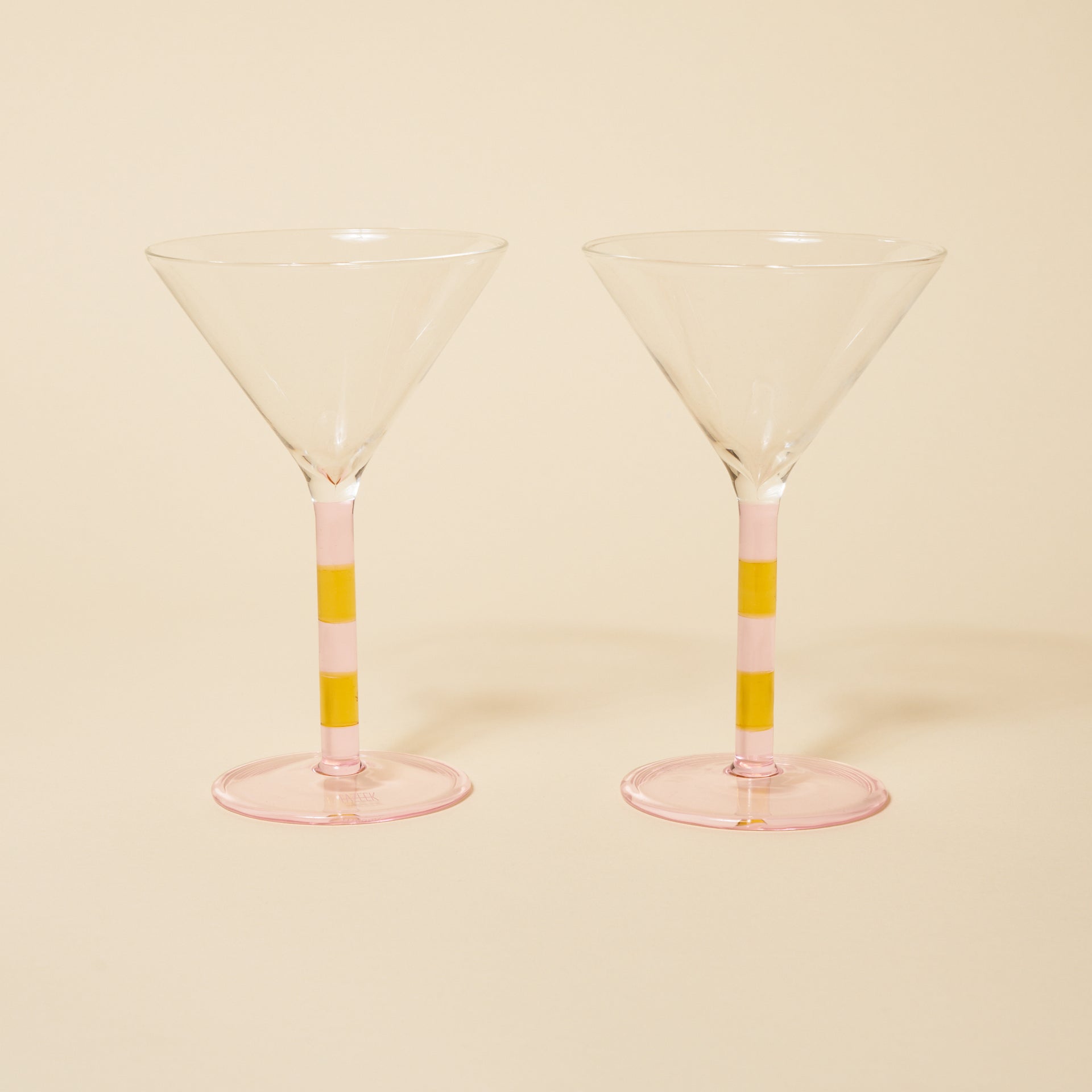 Striped Martini Glasses (Set Of 2)