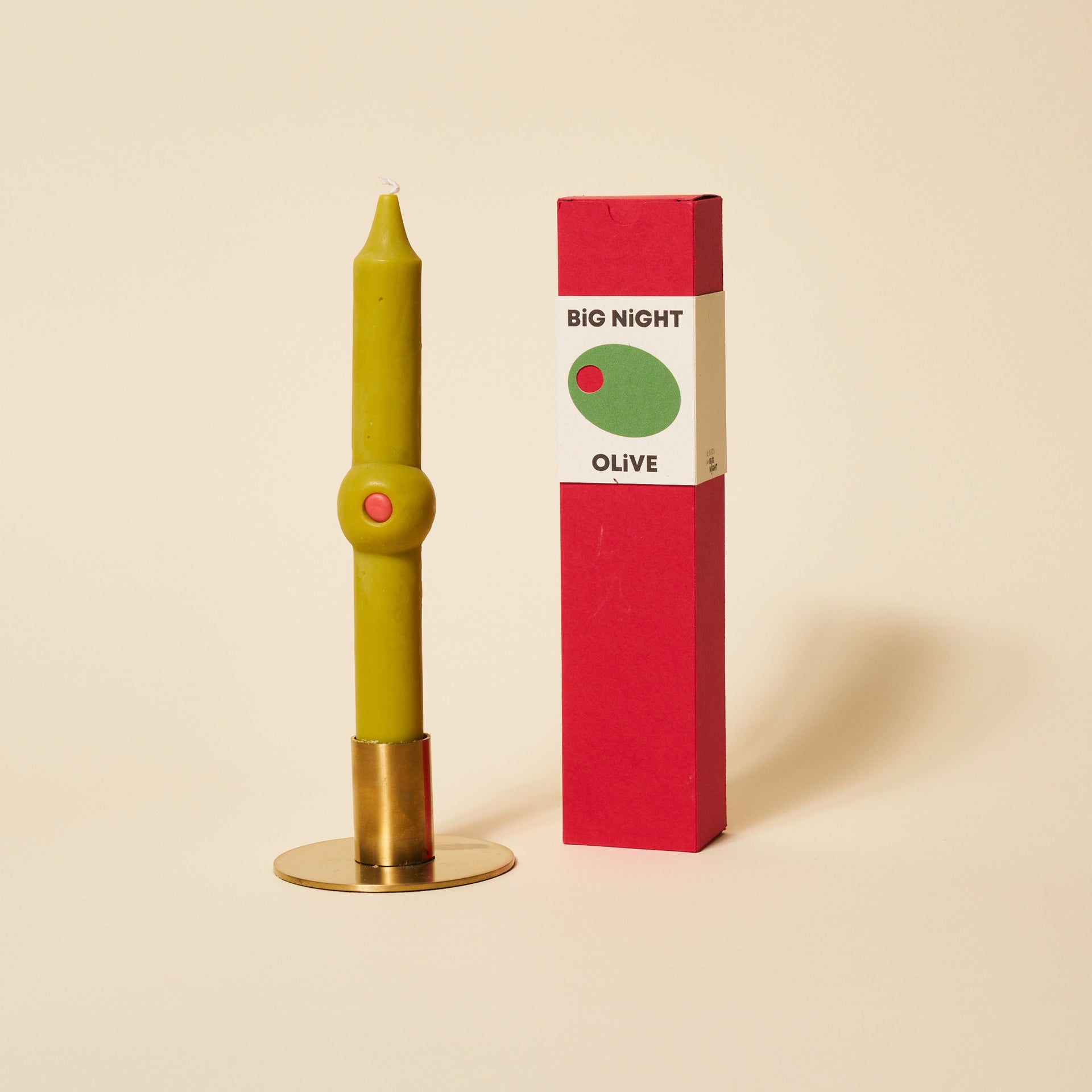 The Olive Taper Candle