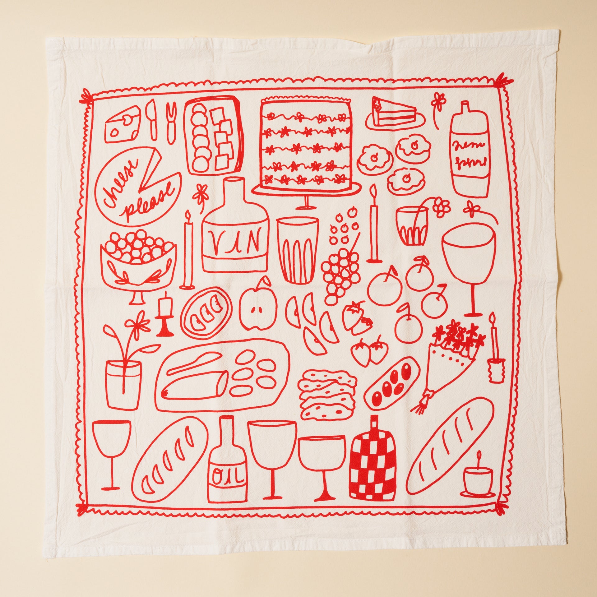 Hand-Dyed Tea Towel