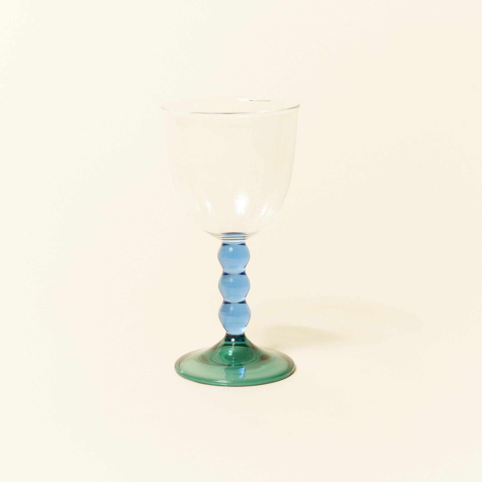 balloon wine glasses blue stem Hand Blown Circle Stem Wine Glass in Blue/Teal