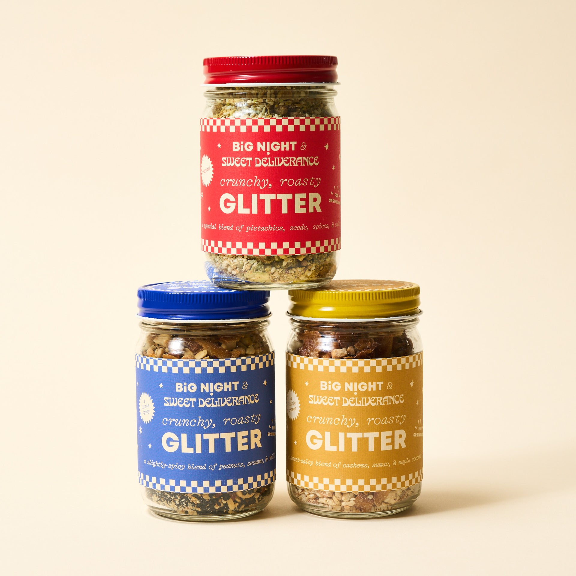 Glitter - Original, Glitter - A little sweet, Glitter - A little spicy
