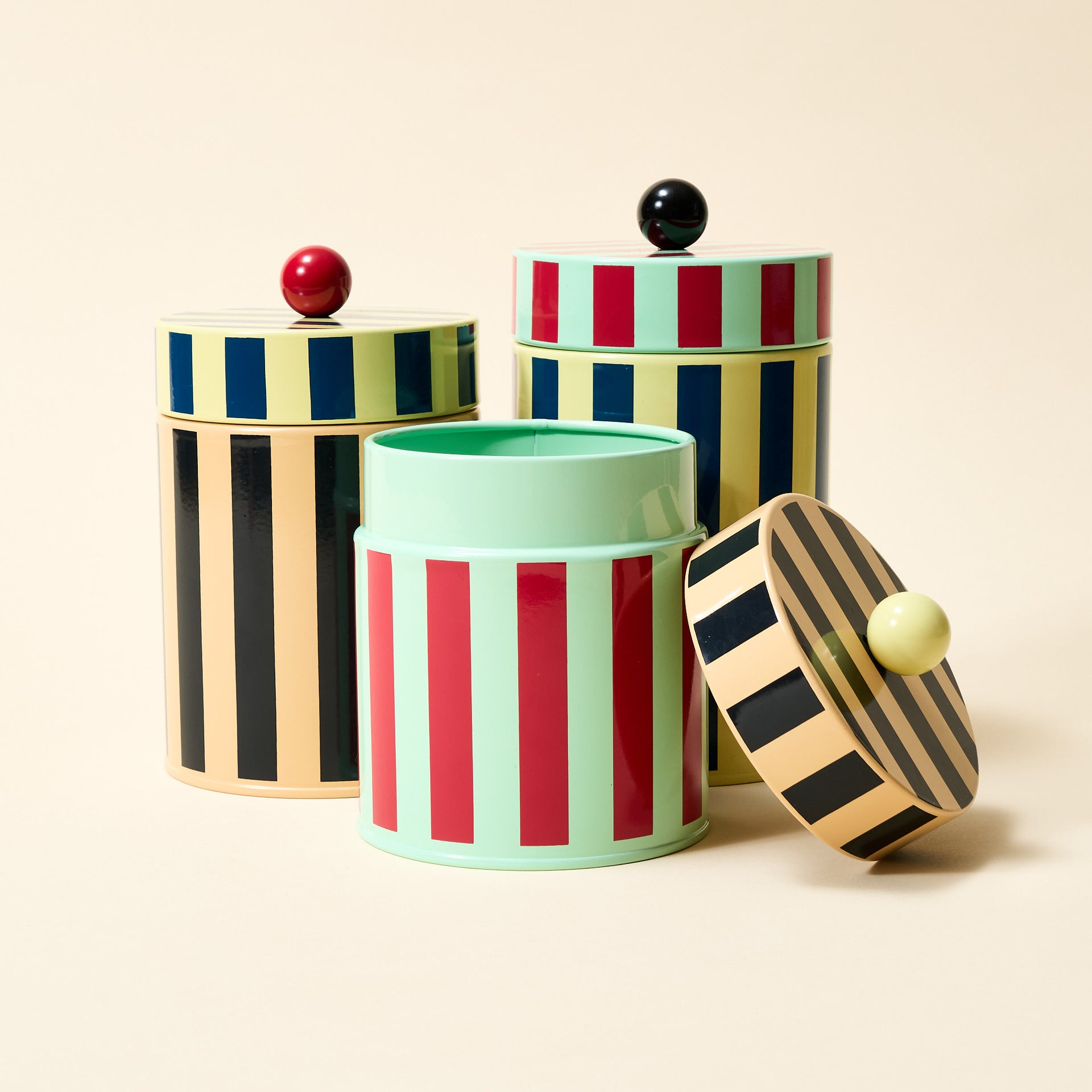 Striped Canister Set