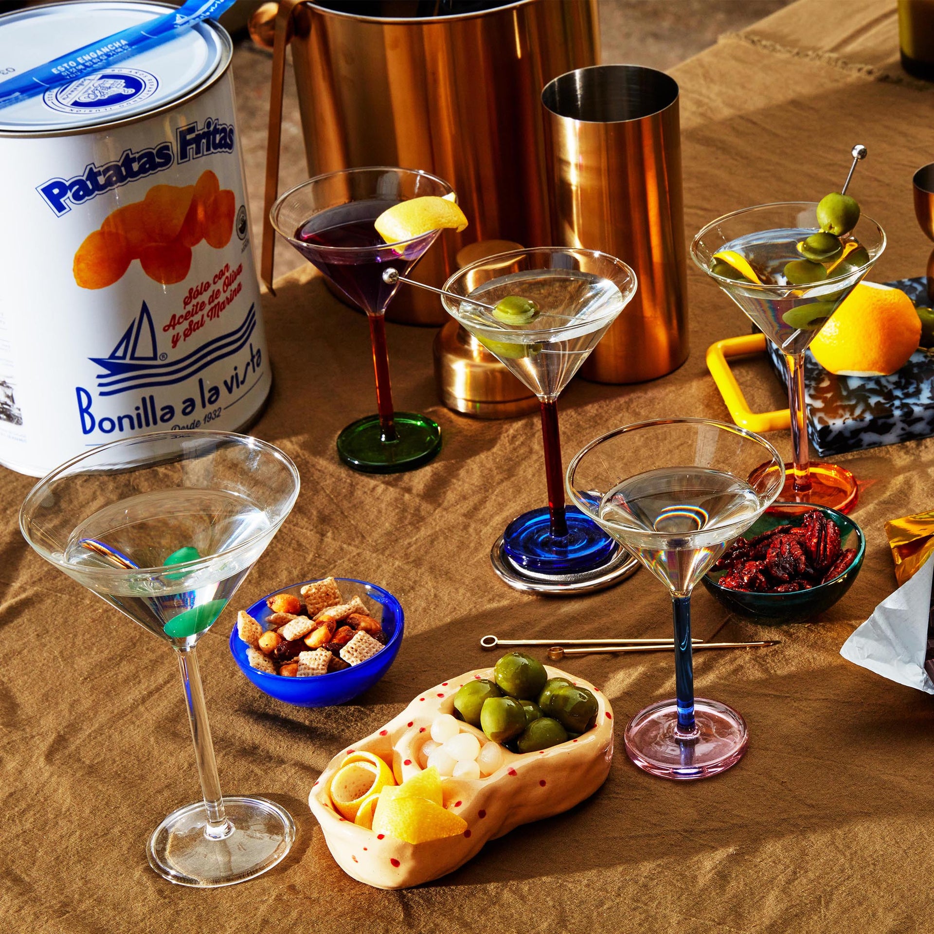 Martini Glass With Olive