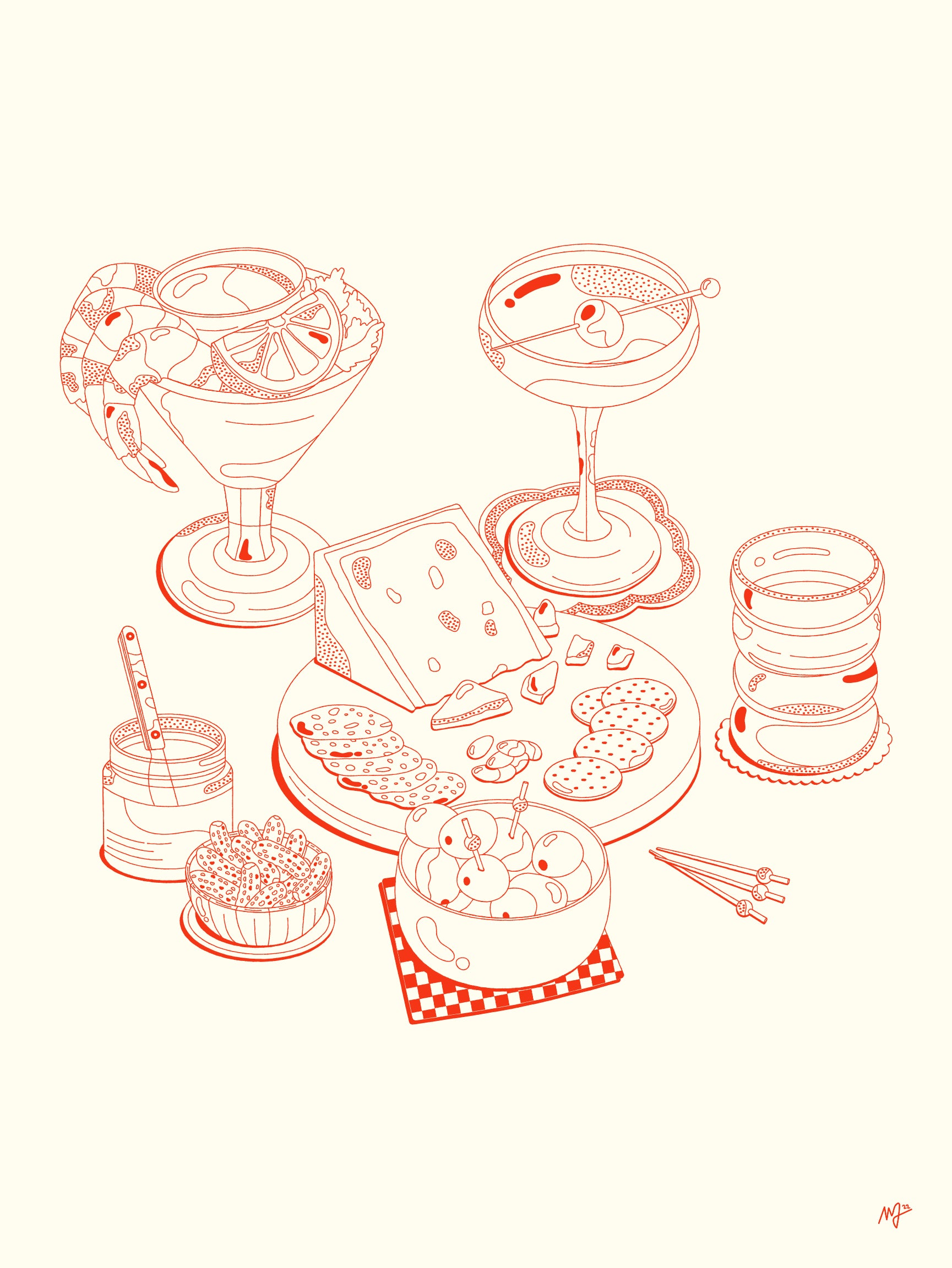Big Night Print by Marianna Fierro