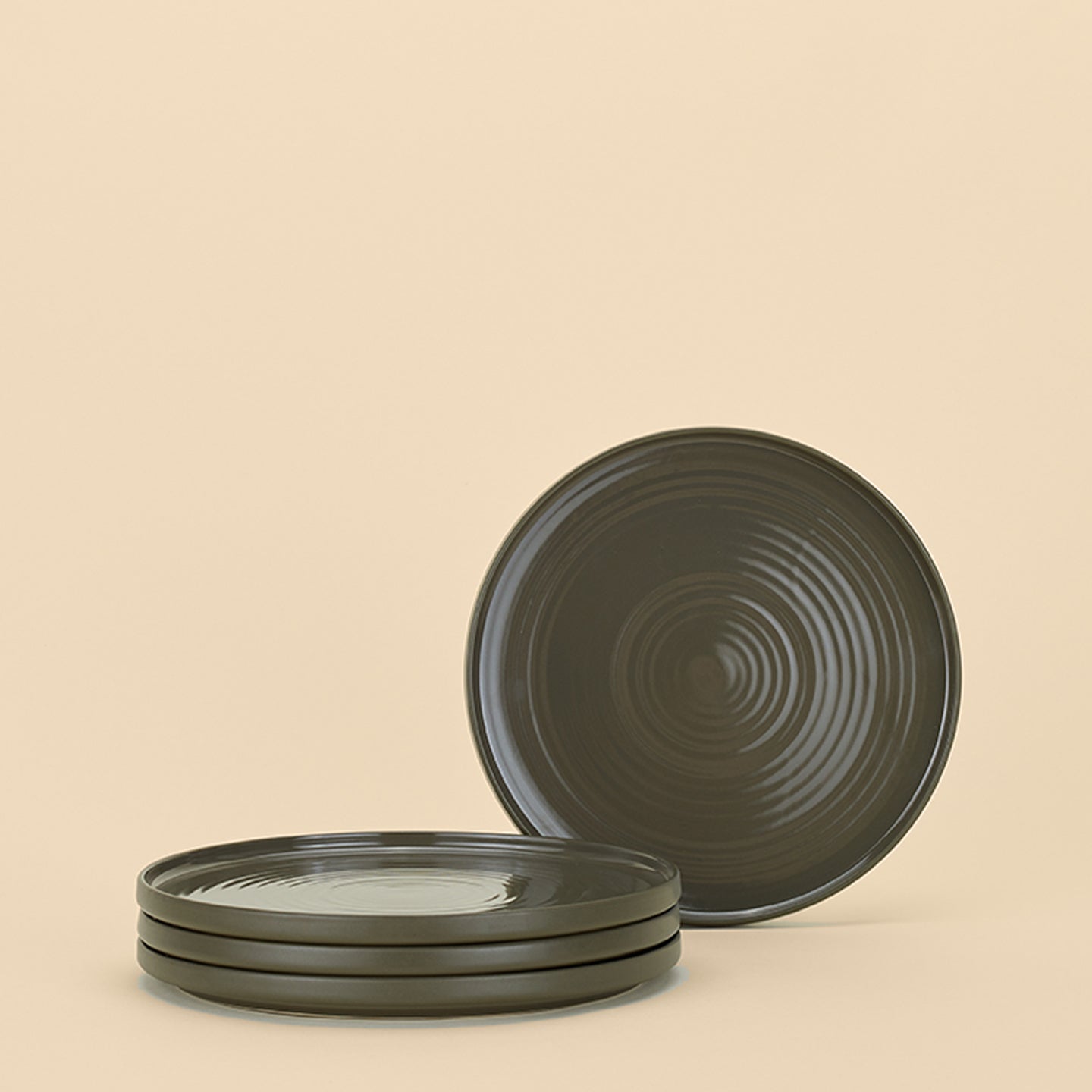 Essential Dinner Plates - Olive (Set of 4)