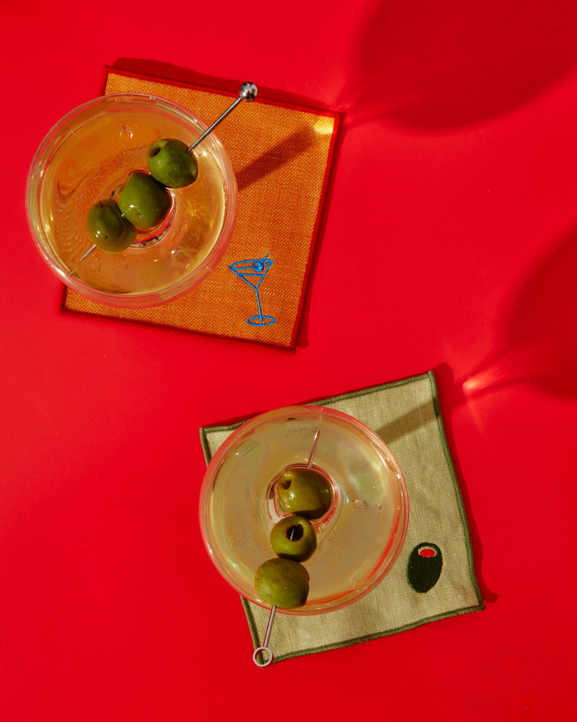 Olive Party Cocktail Napkins (Set of 4)