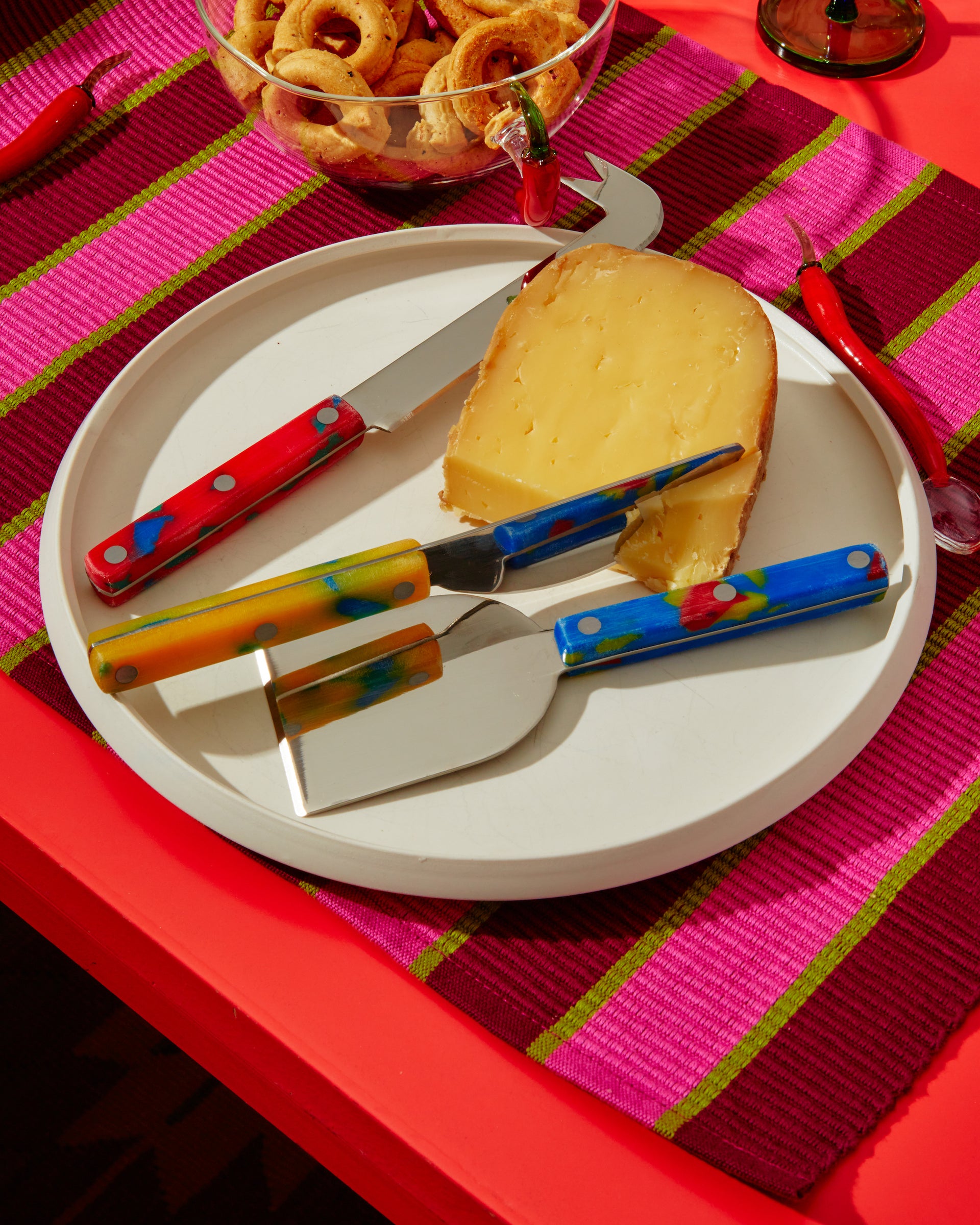 Rainbow Cheese Knives Set