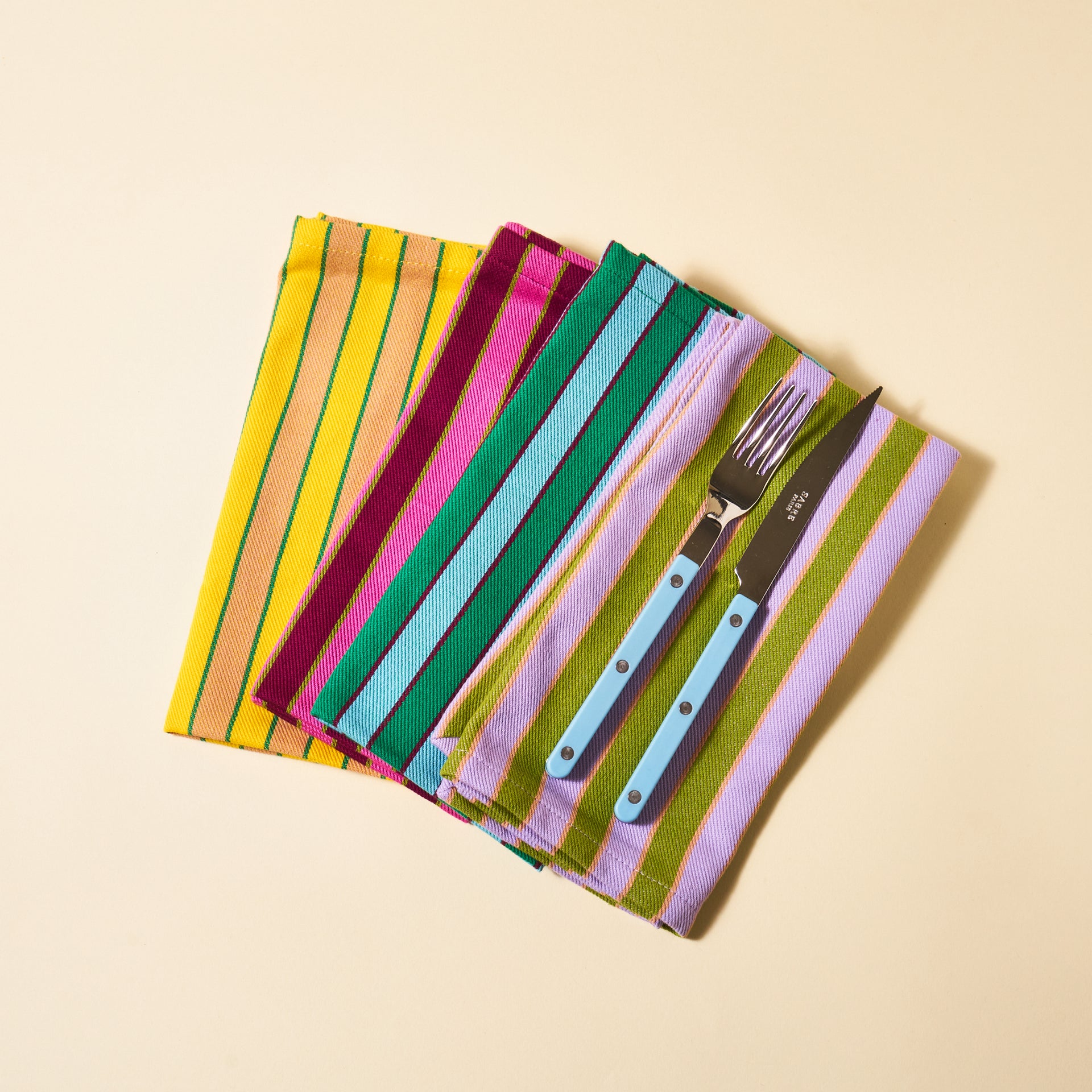 Herb Striped Napkin Sets