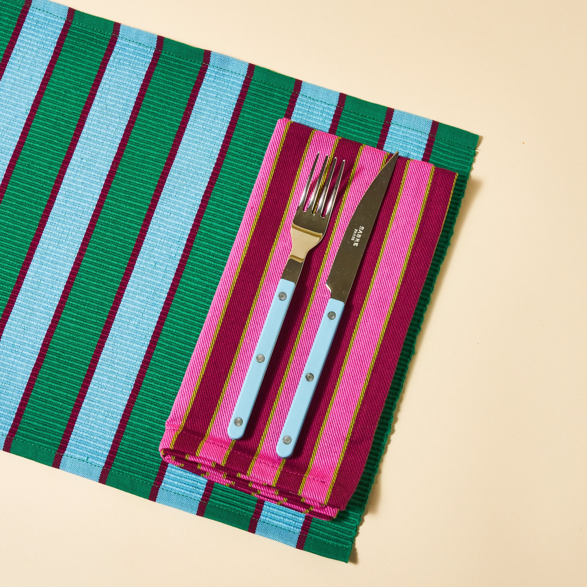 Herb Striped Napkin Sets