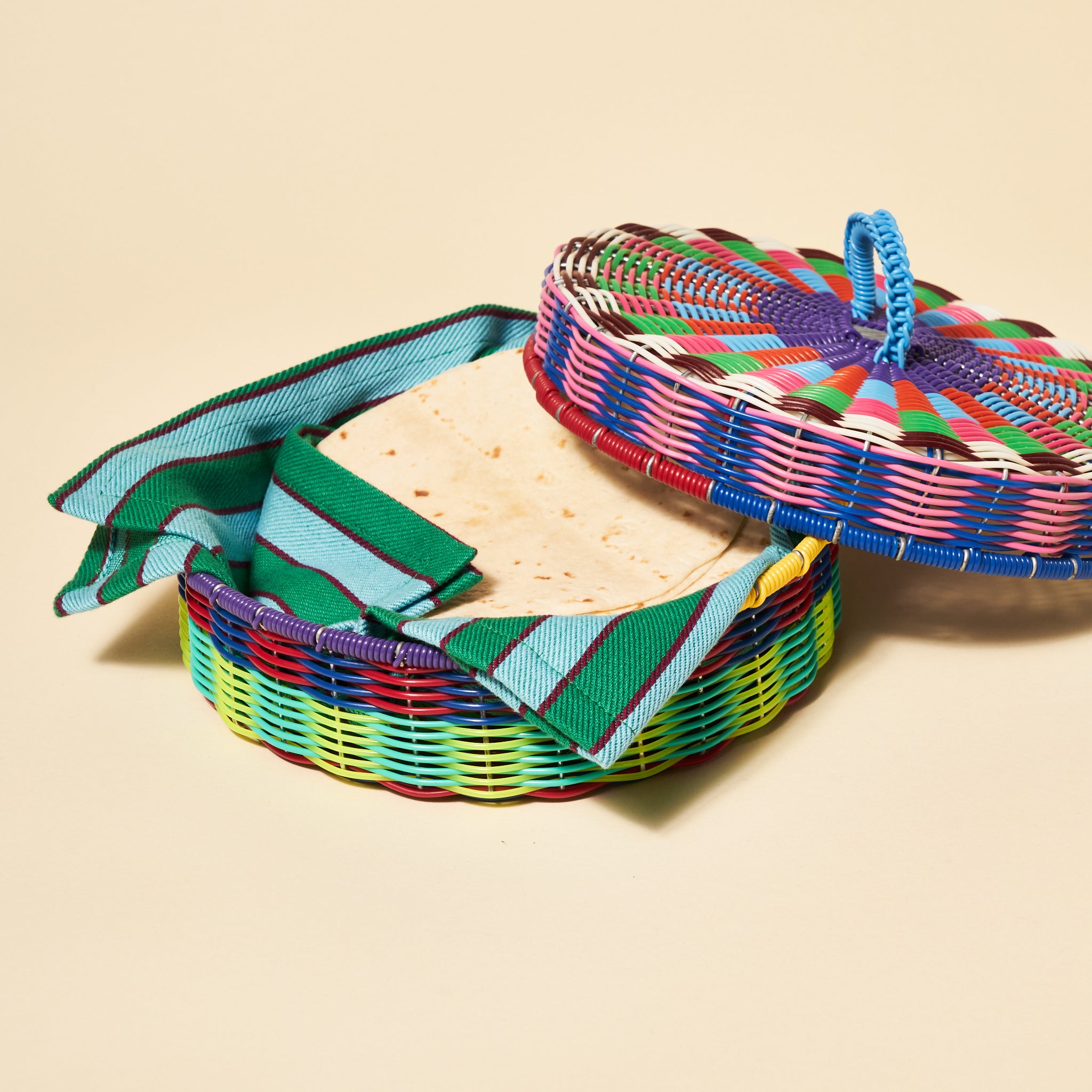 Rainbow Tortilla Basket