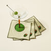 Olive Party Cocktail Napkins (Set of 4)