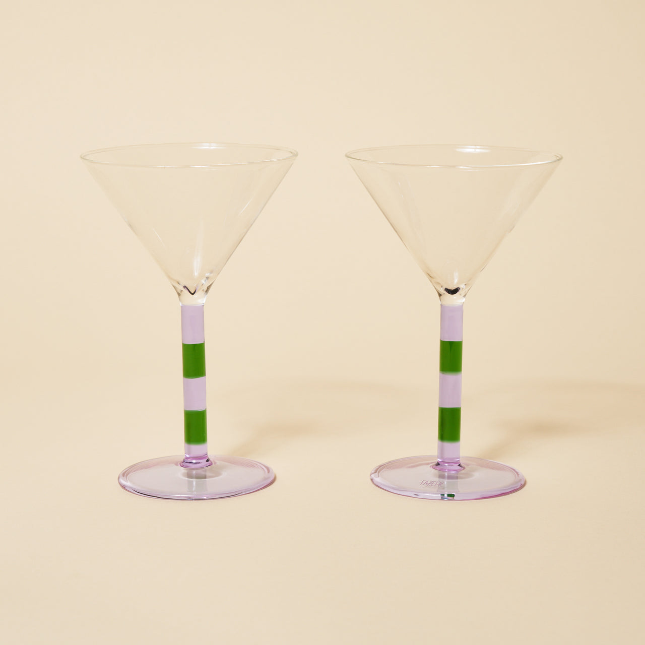 Striped Martini Glasses (Set Of 2)