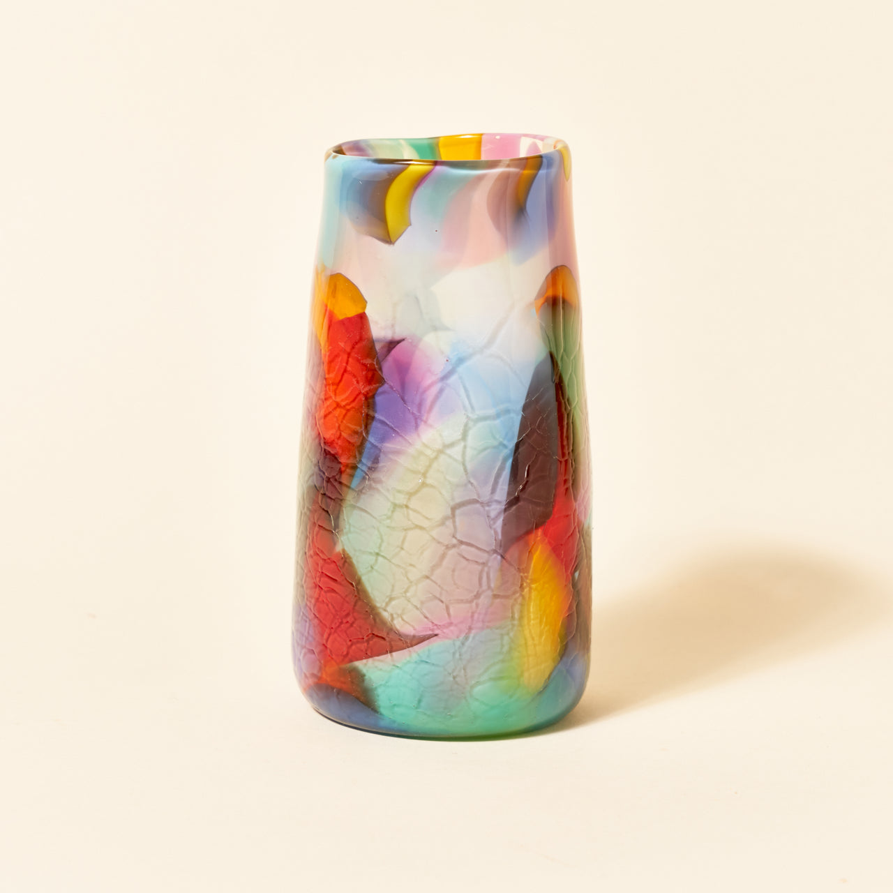 Glass Crackle Vase