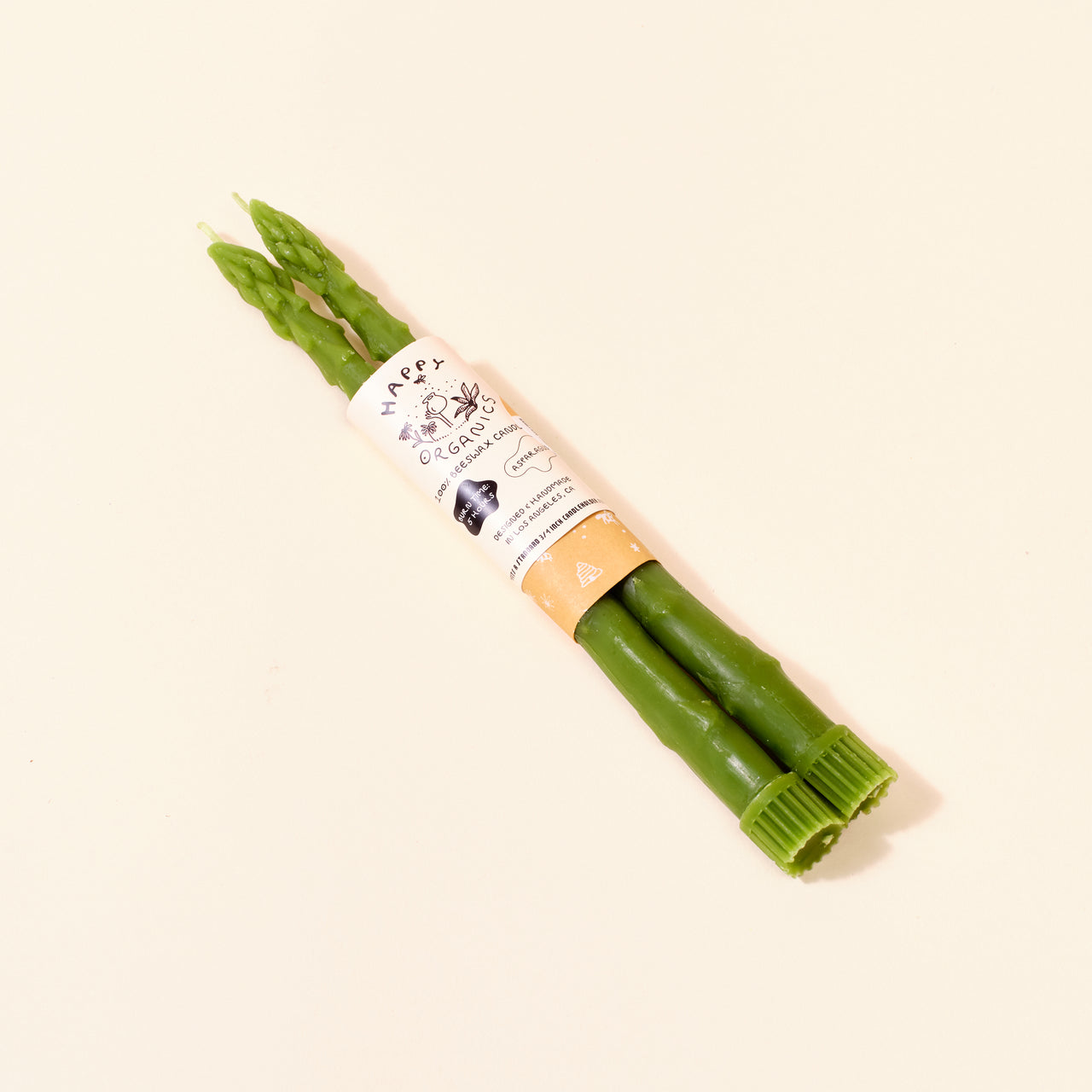 Beeswax Asparagus Tapers (Set of 2)