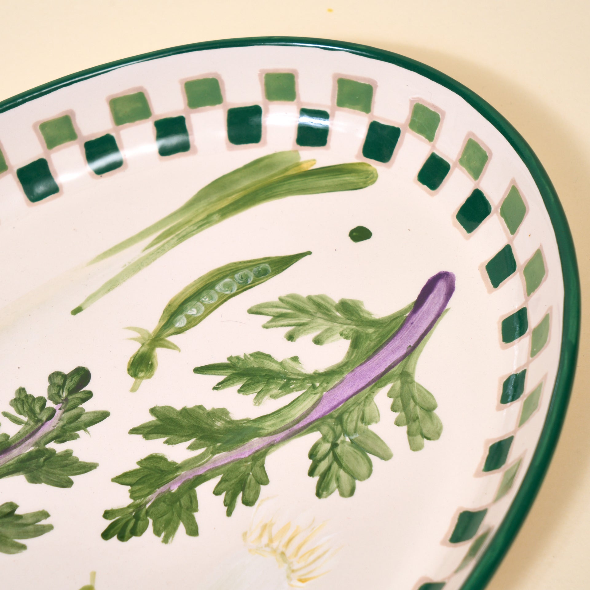 Hand-Painted Garden Serving Platter