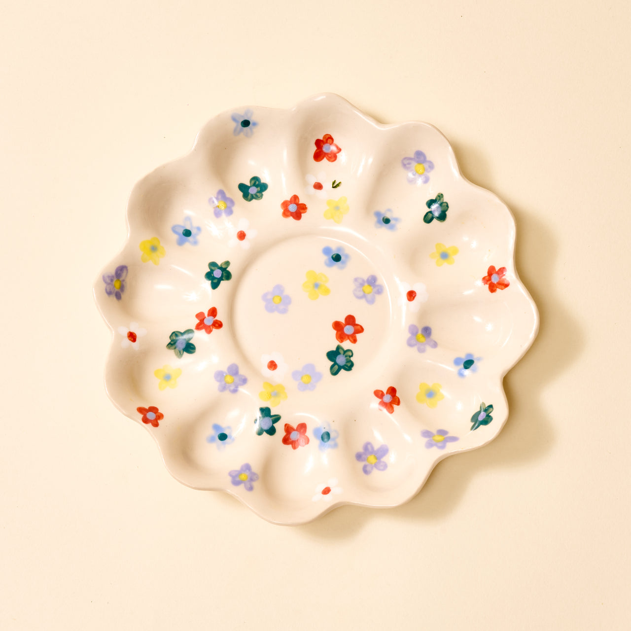 Floral Deviled Egg Platter