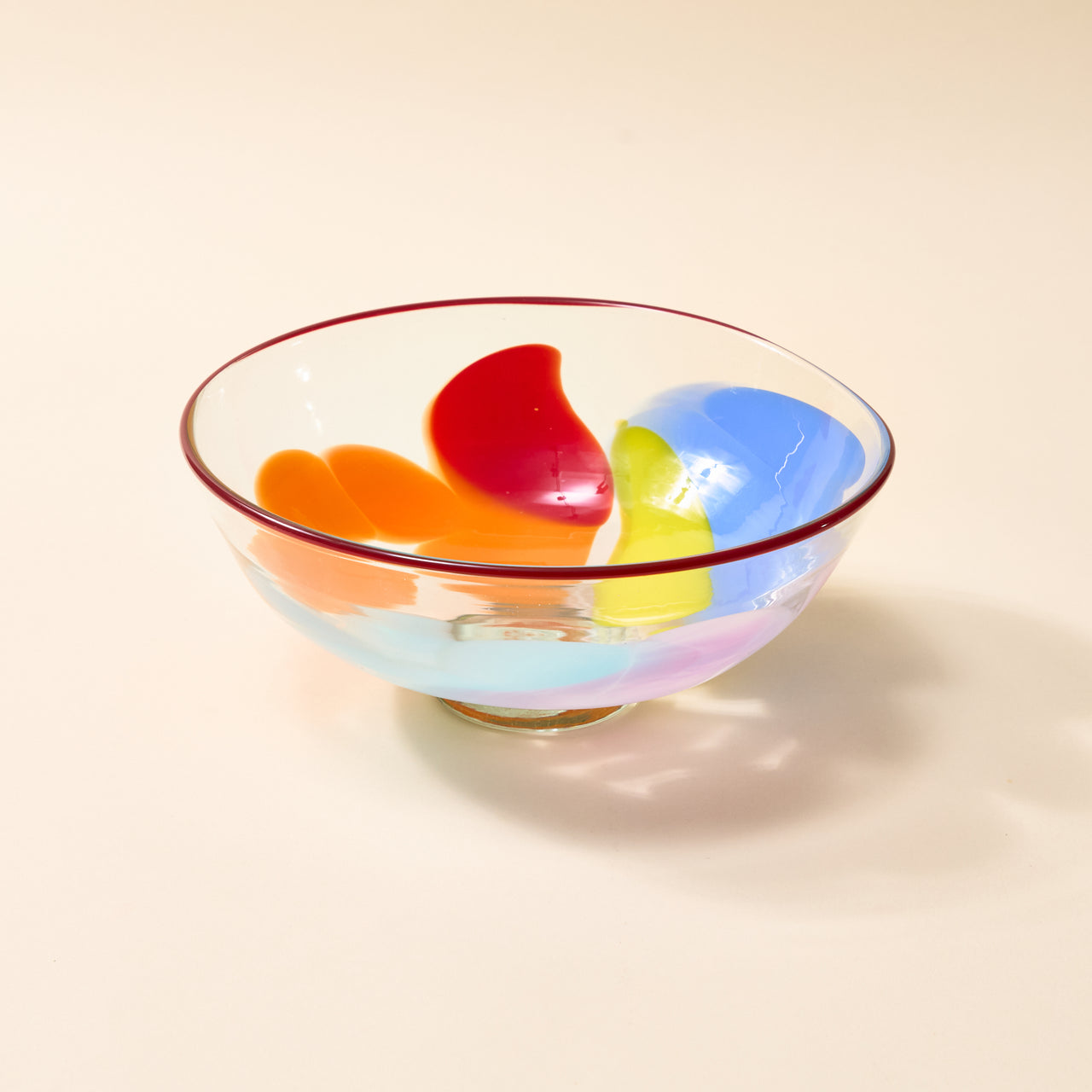 Hand-Blown Splash Serving Bowl