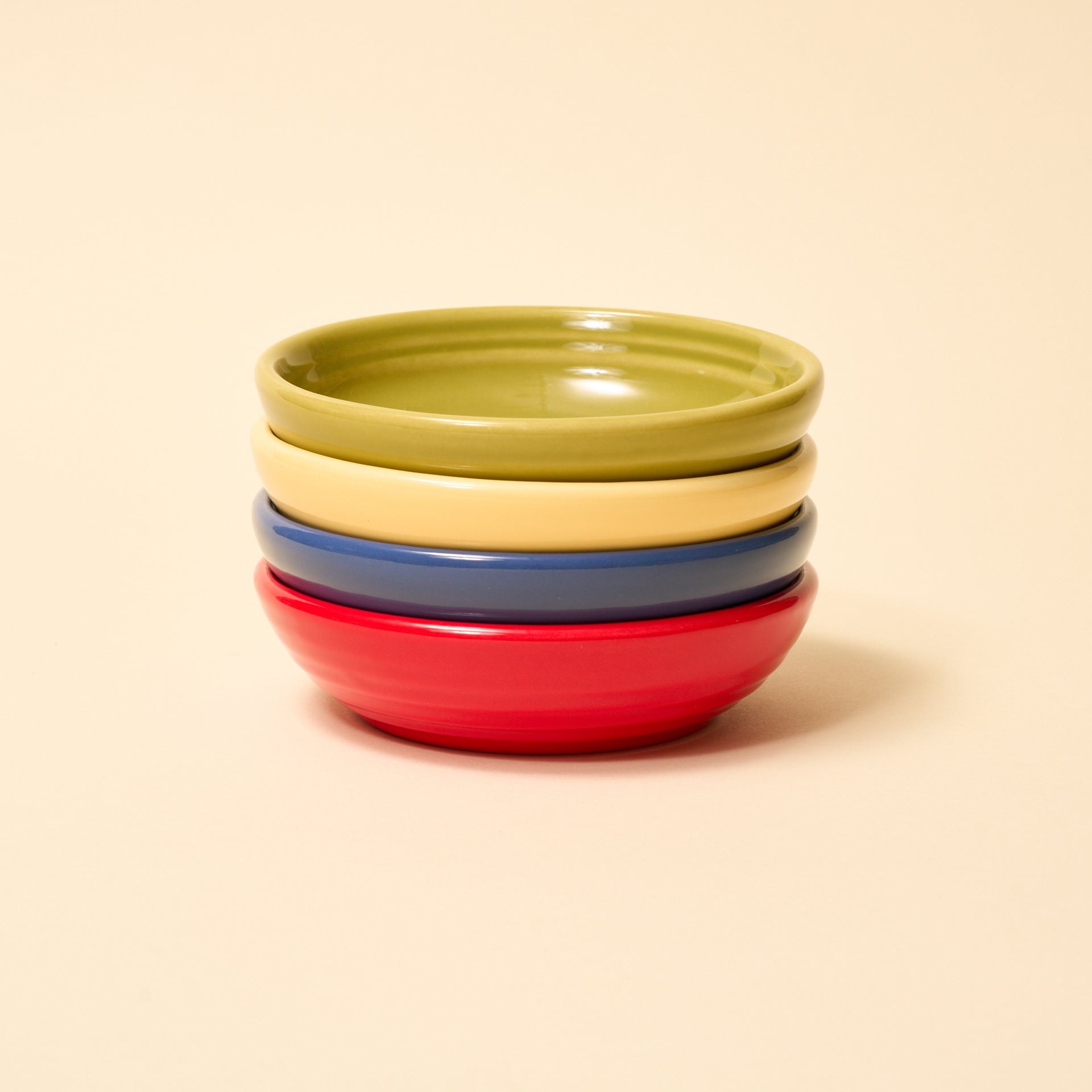 olive, buttercream, federal blue, red