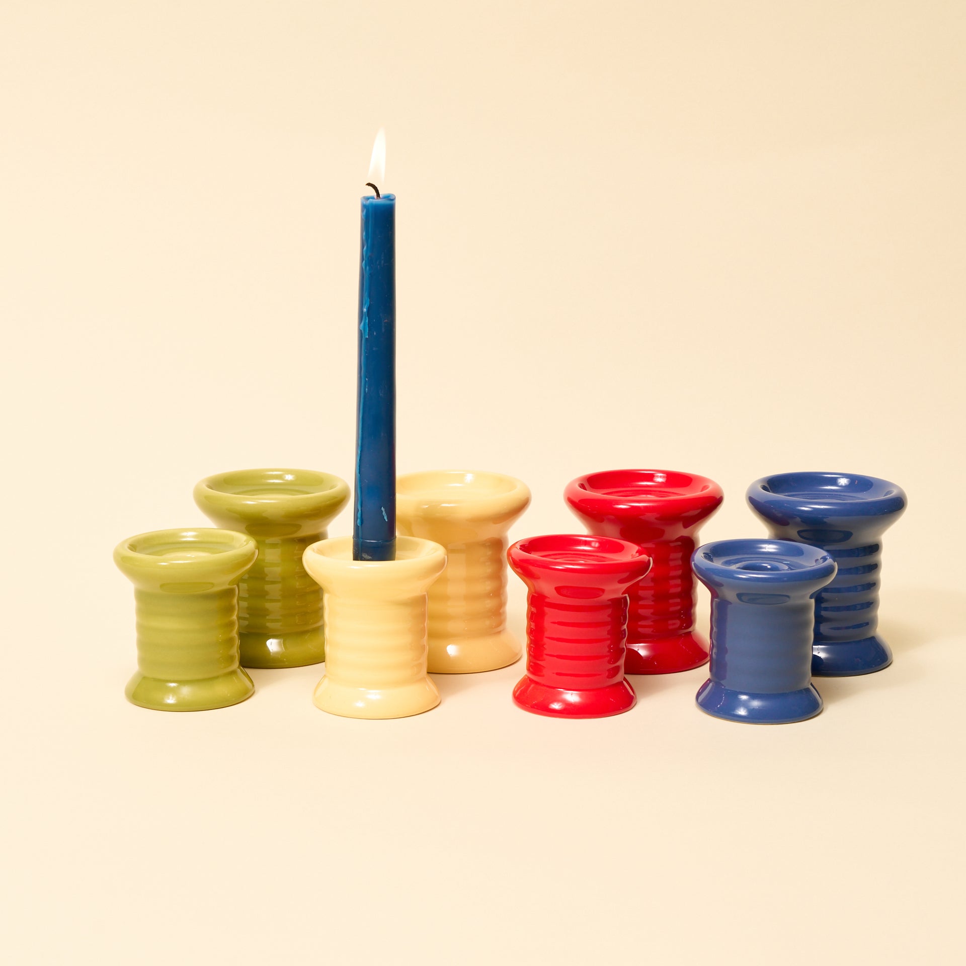 red, olive, federal blue, buttercream