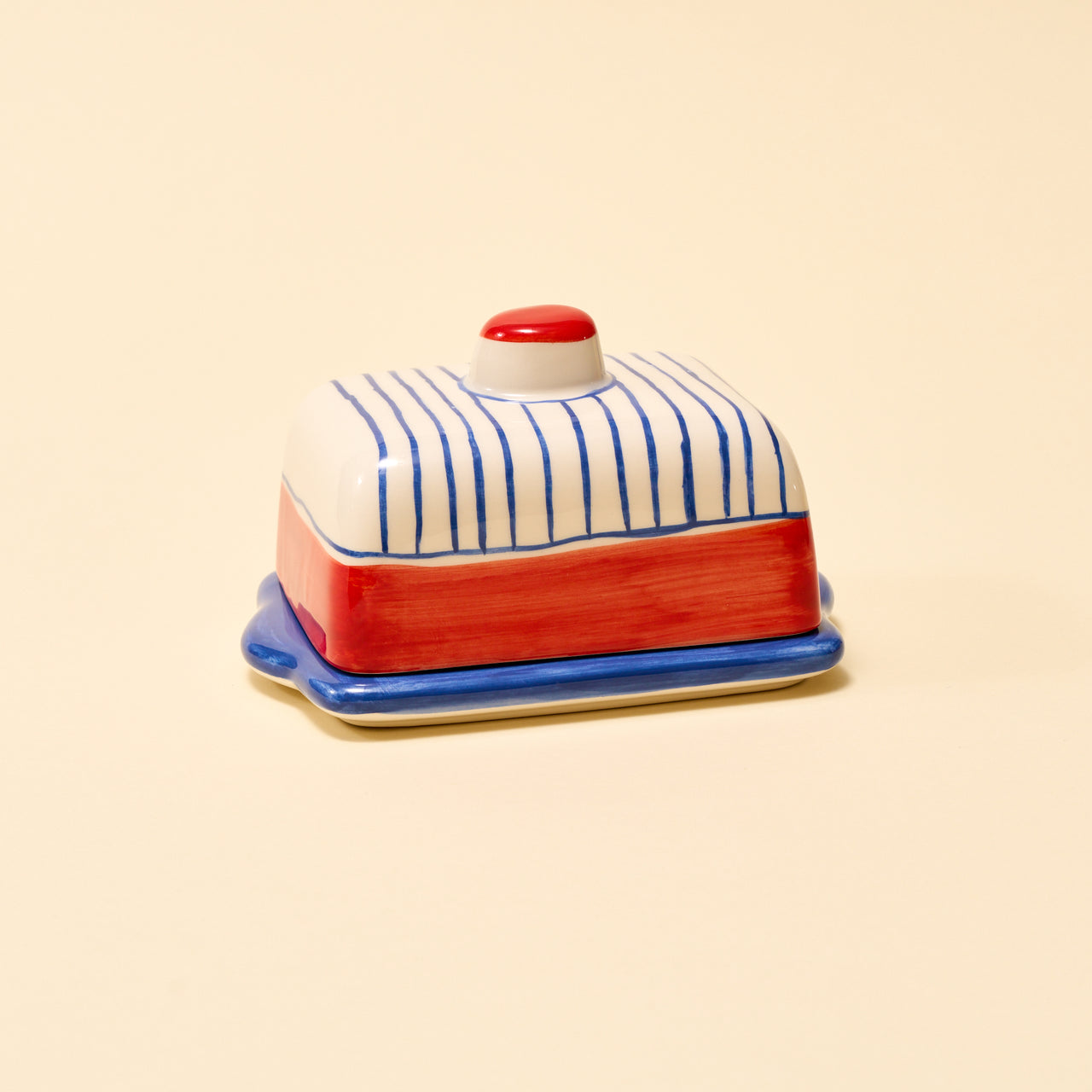 Big Night Striped Butter Dish