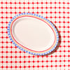 Yellow Big Night Striped Platter