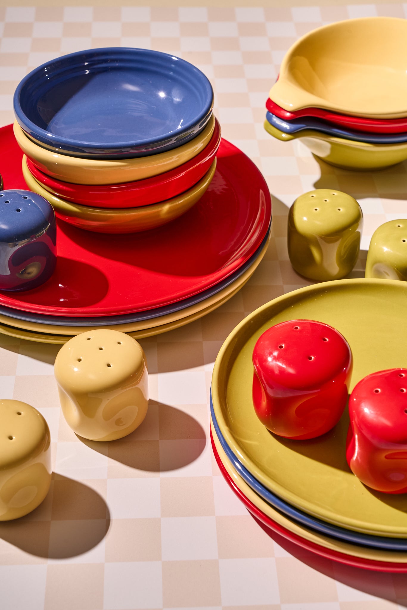 federal blue, olive, buttercream, red