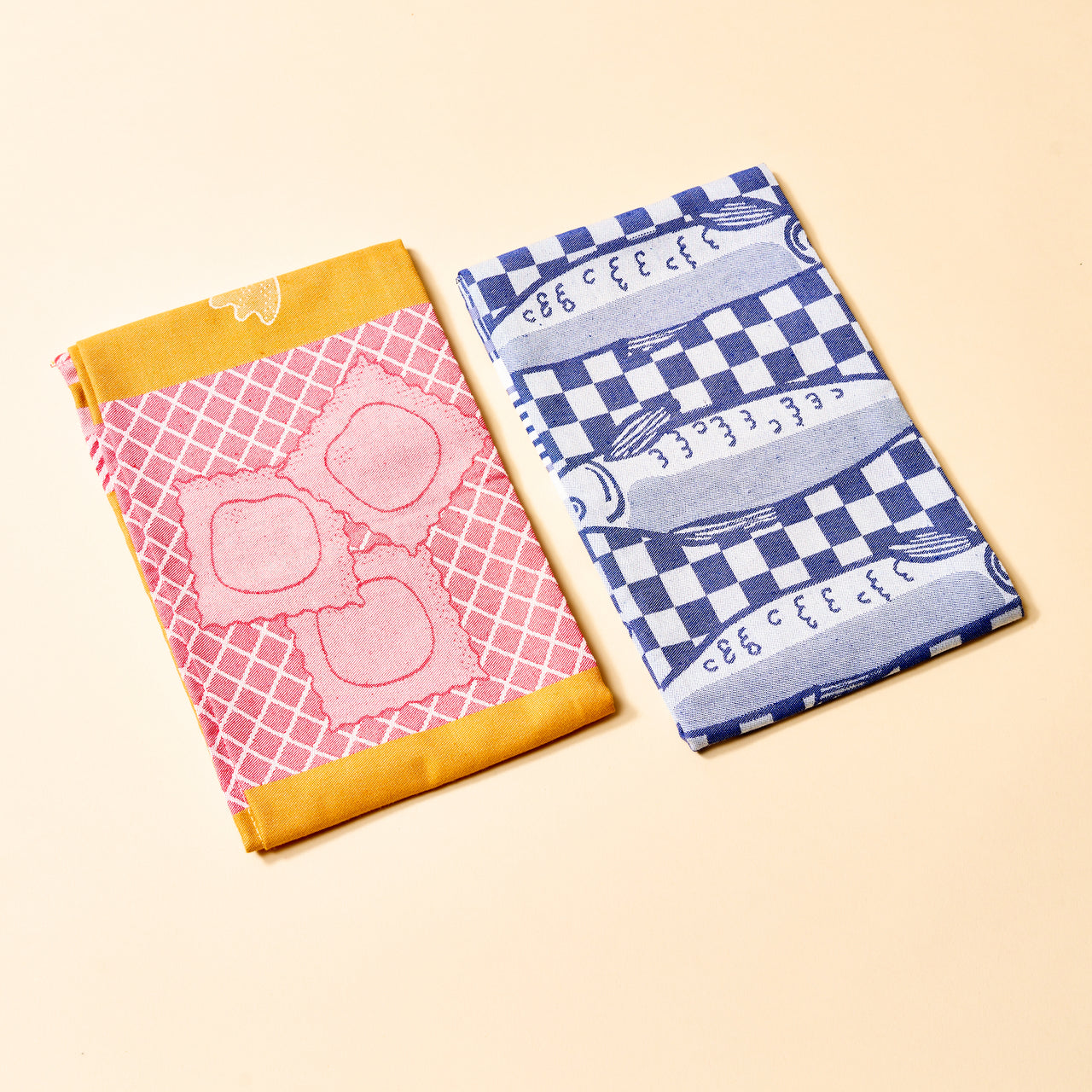 Pasta & Sardine Dish Towel Duo