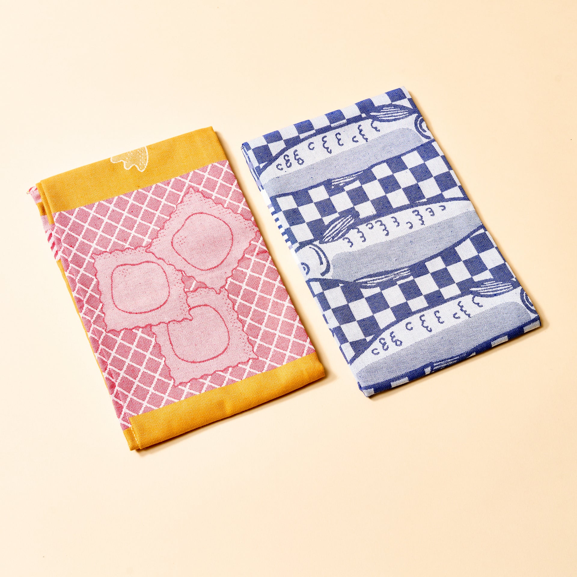 Pasta & Sardine Dish Towel Duo