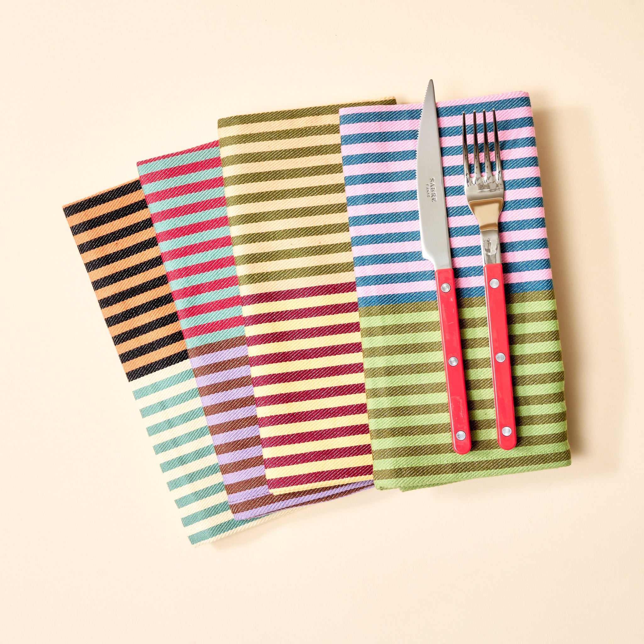 Dual Stripe Napkin Set