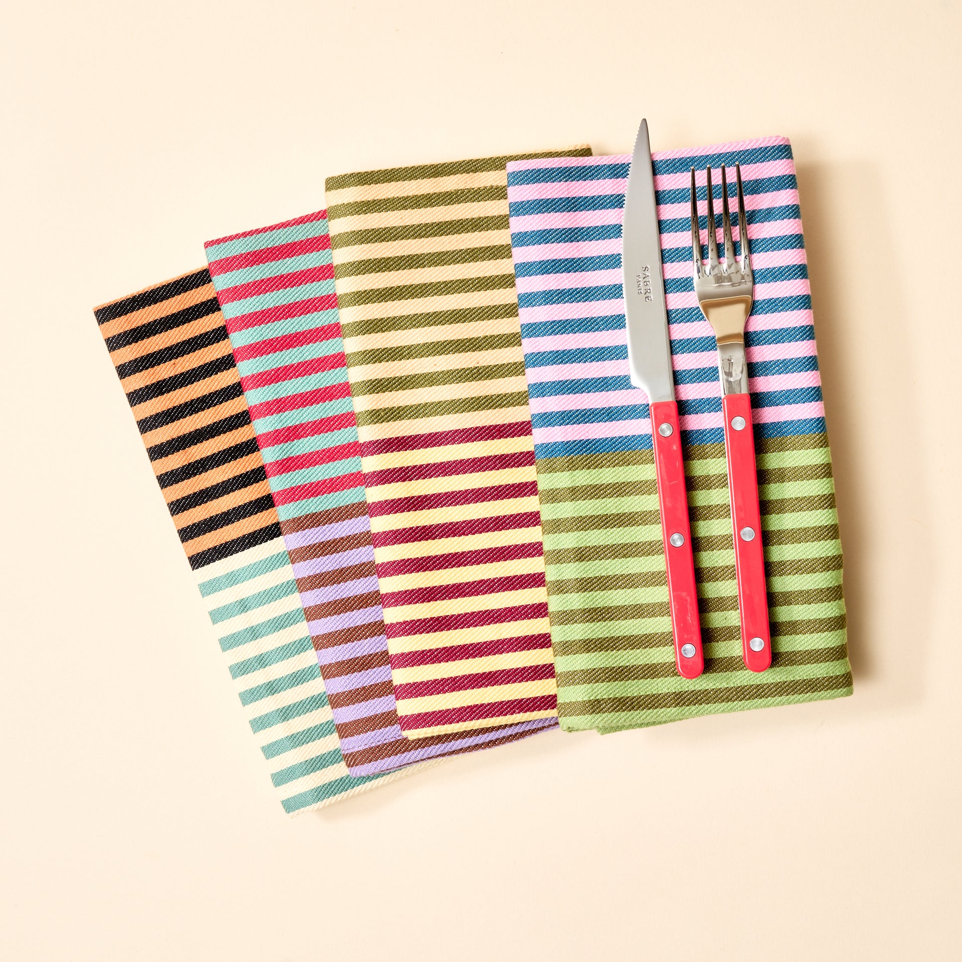 Dual Stripe Napkin Set