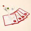 Martini Embroidered Cocktail Napkins
