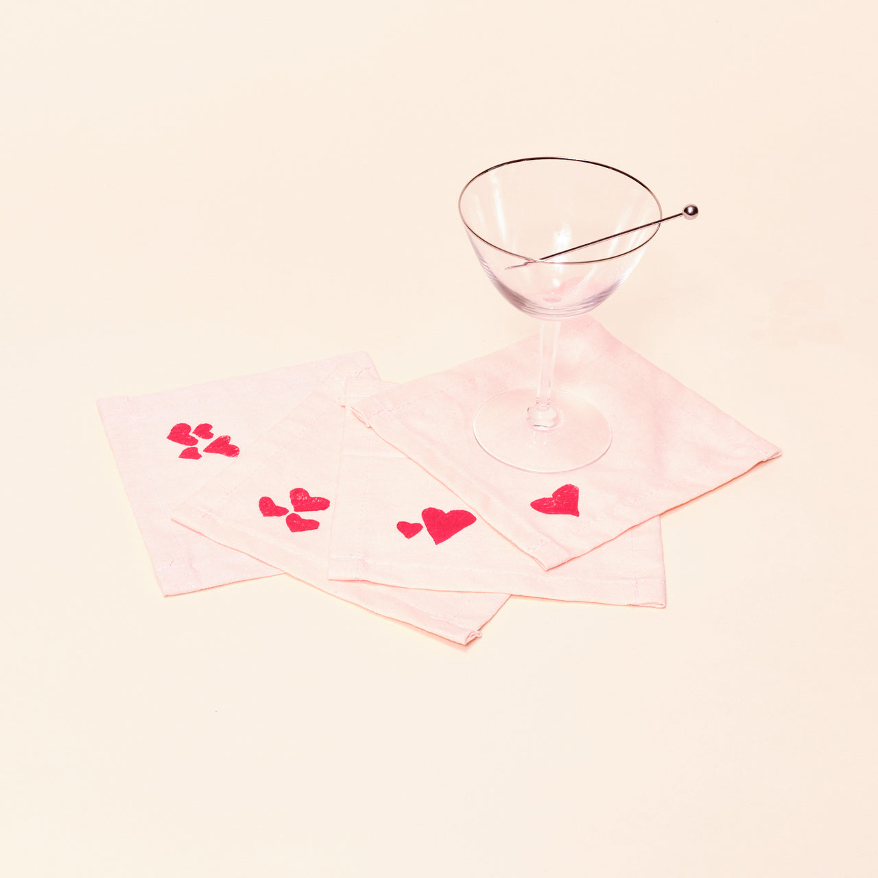 Heart Cocktail Napkins