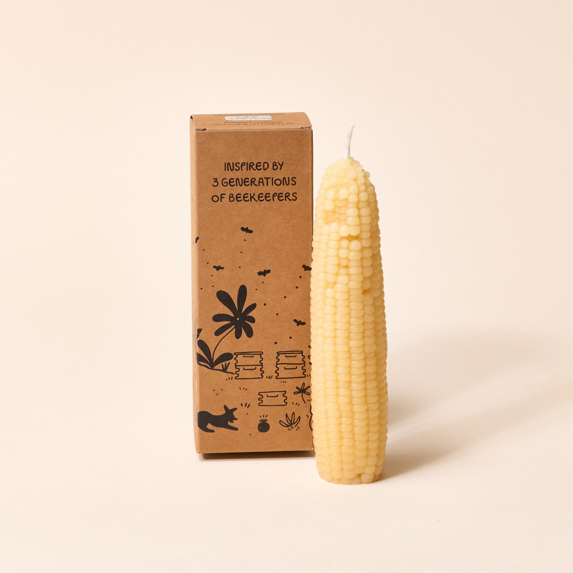 Beeswax Corn Candle
