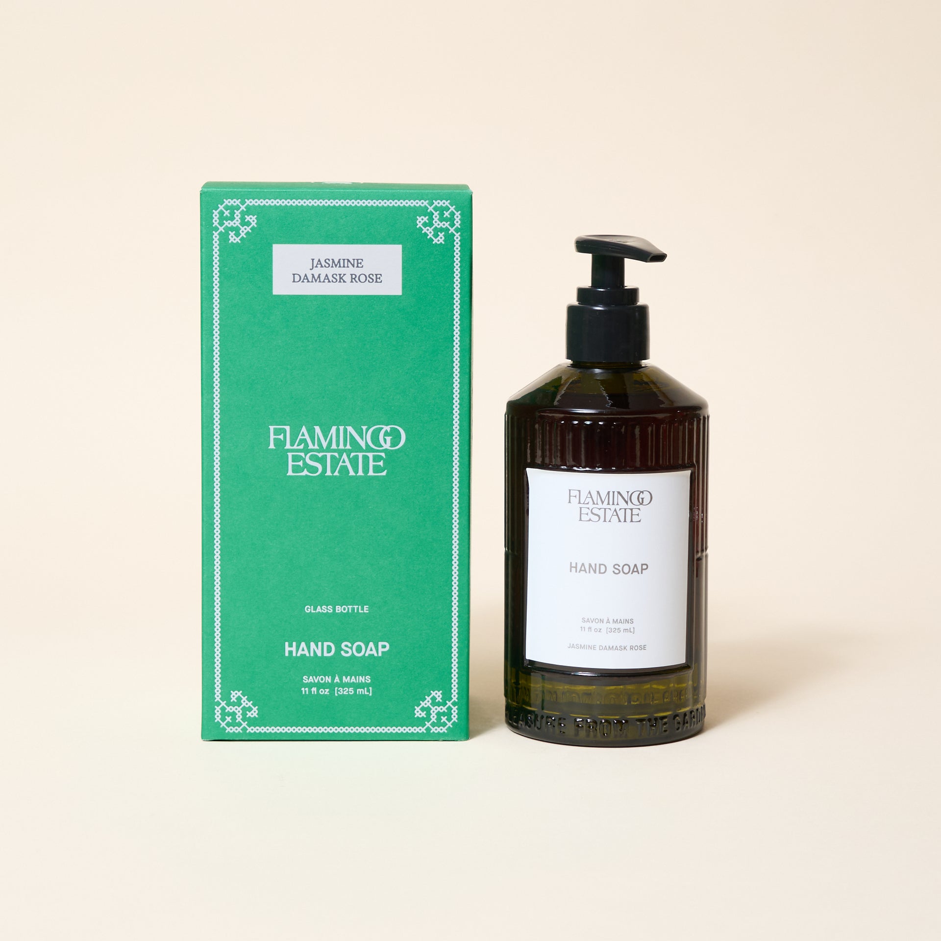 Jasmine Damask Rose Glass Hand Soap