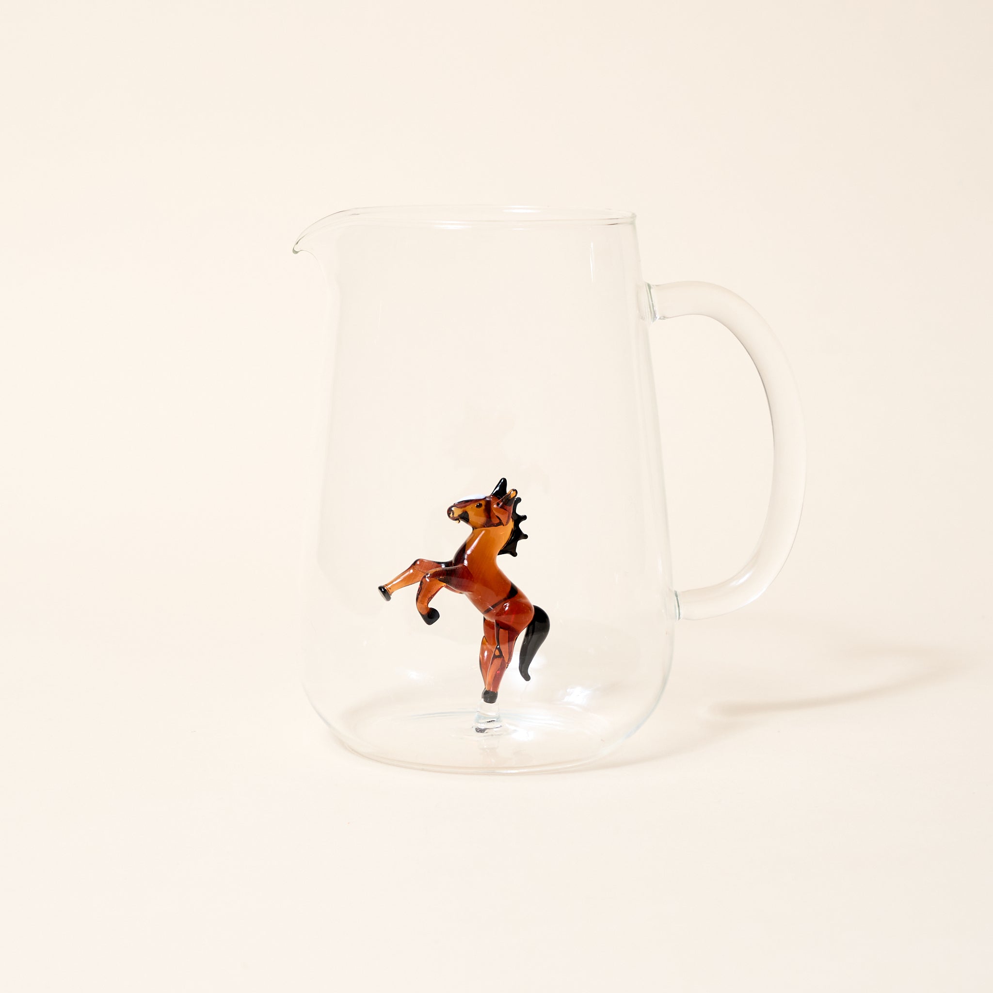 Glass Horse Pitcher