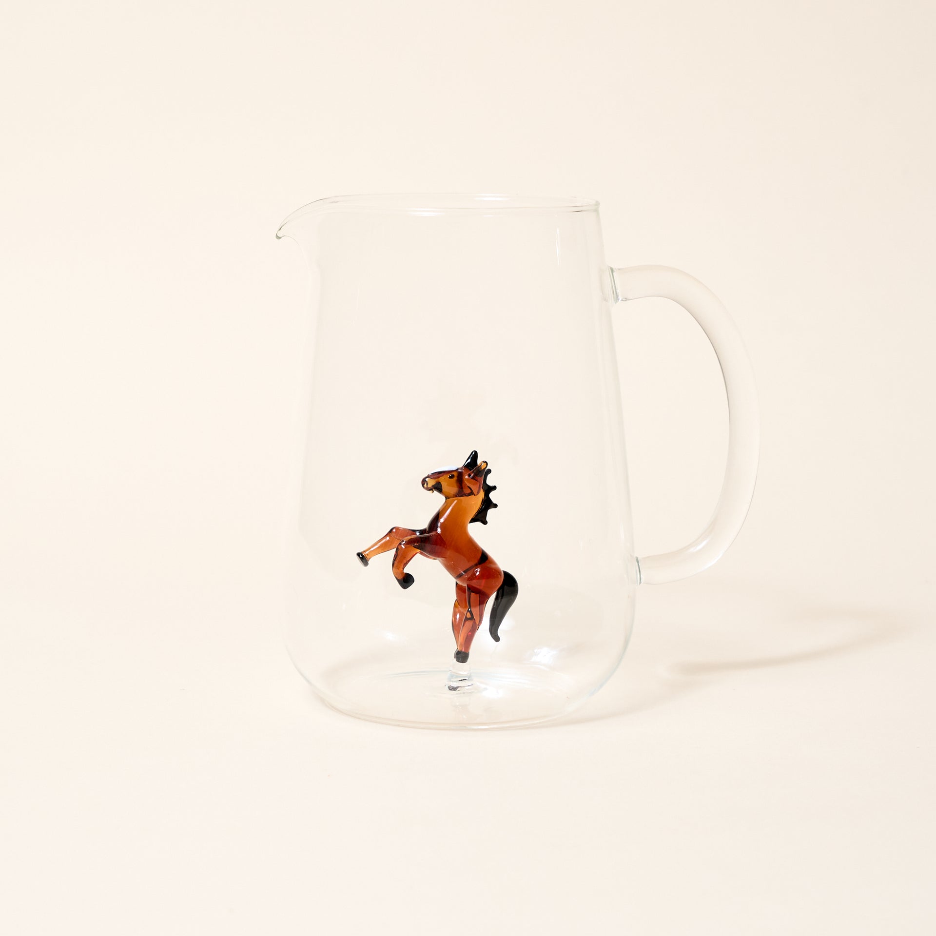 Glass Horse Pitcher