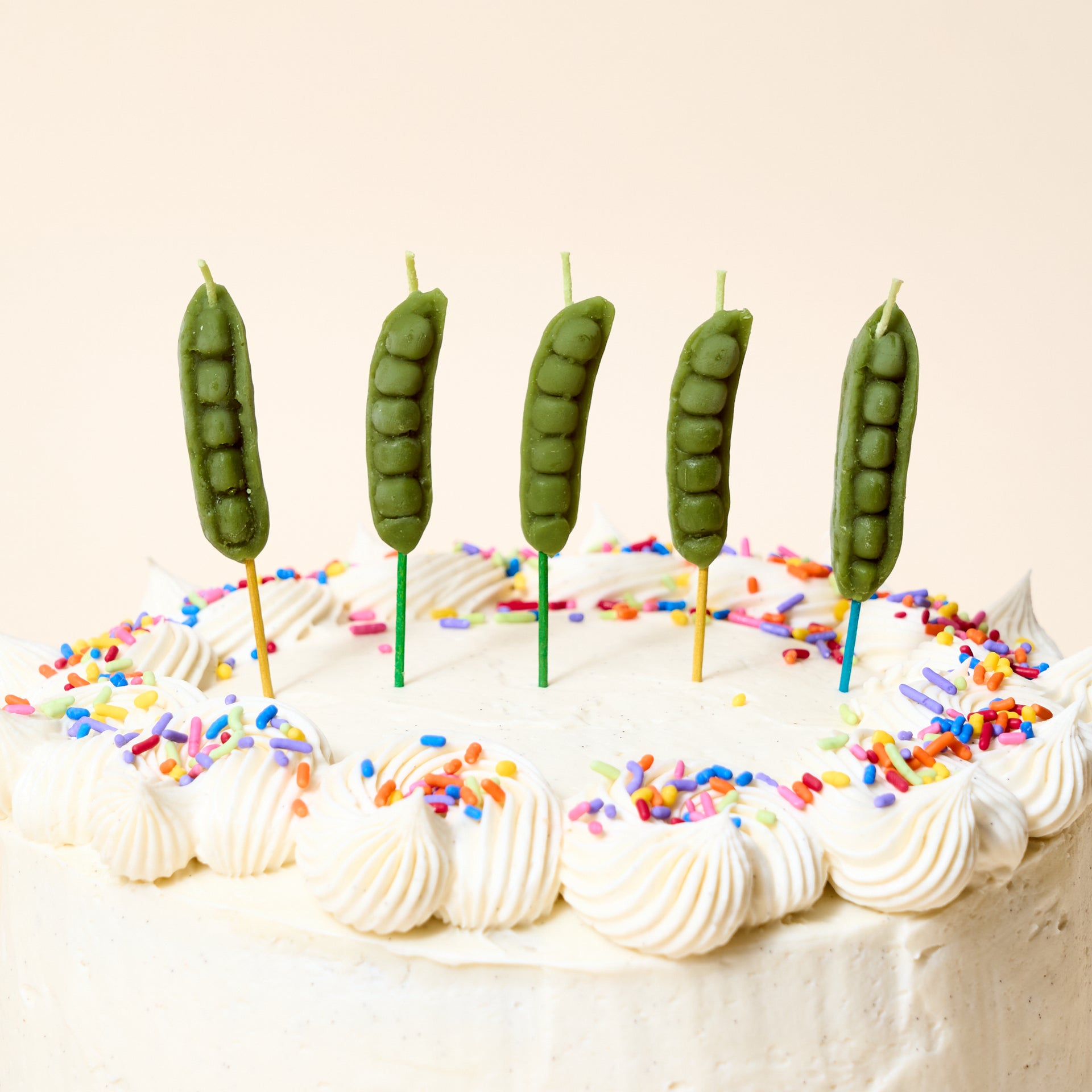 Beeswax Snap Pea Candles