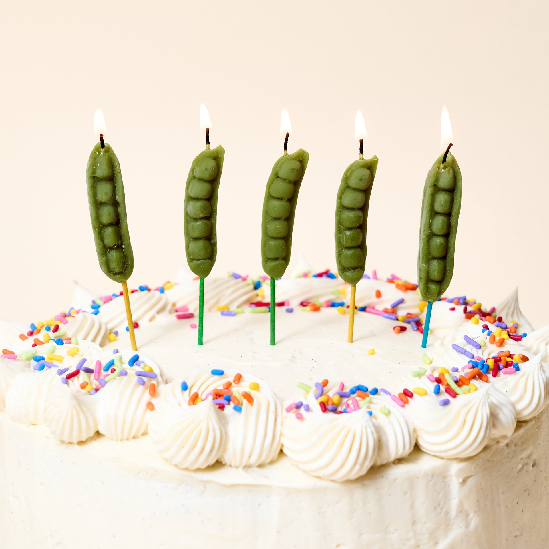 Beeswax Snap Pea Candles