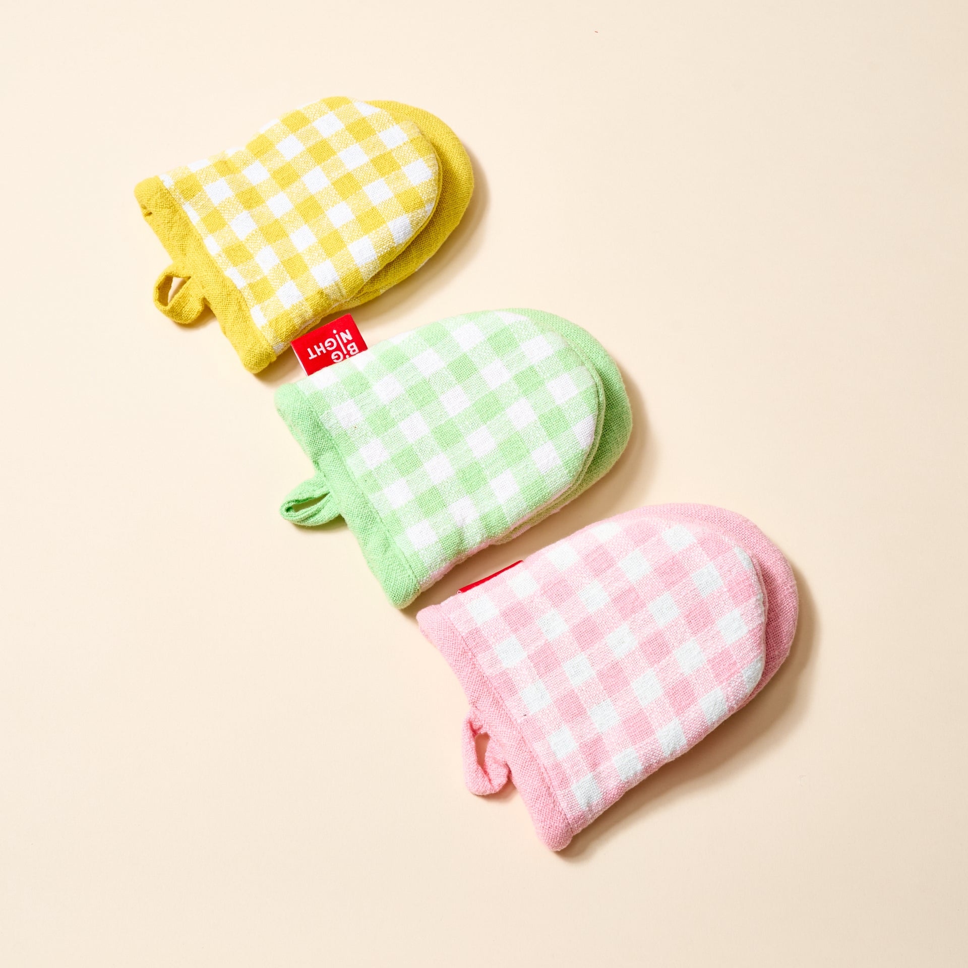 Yellow, Green, Pink