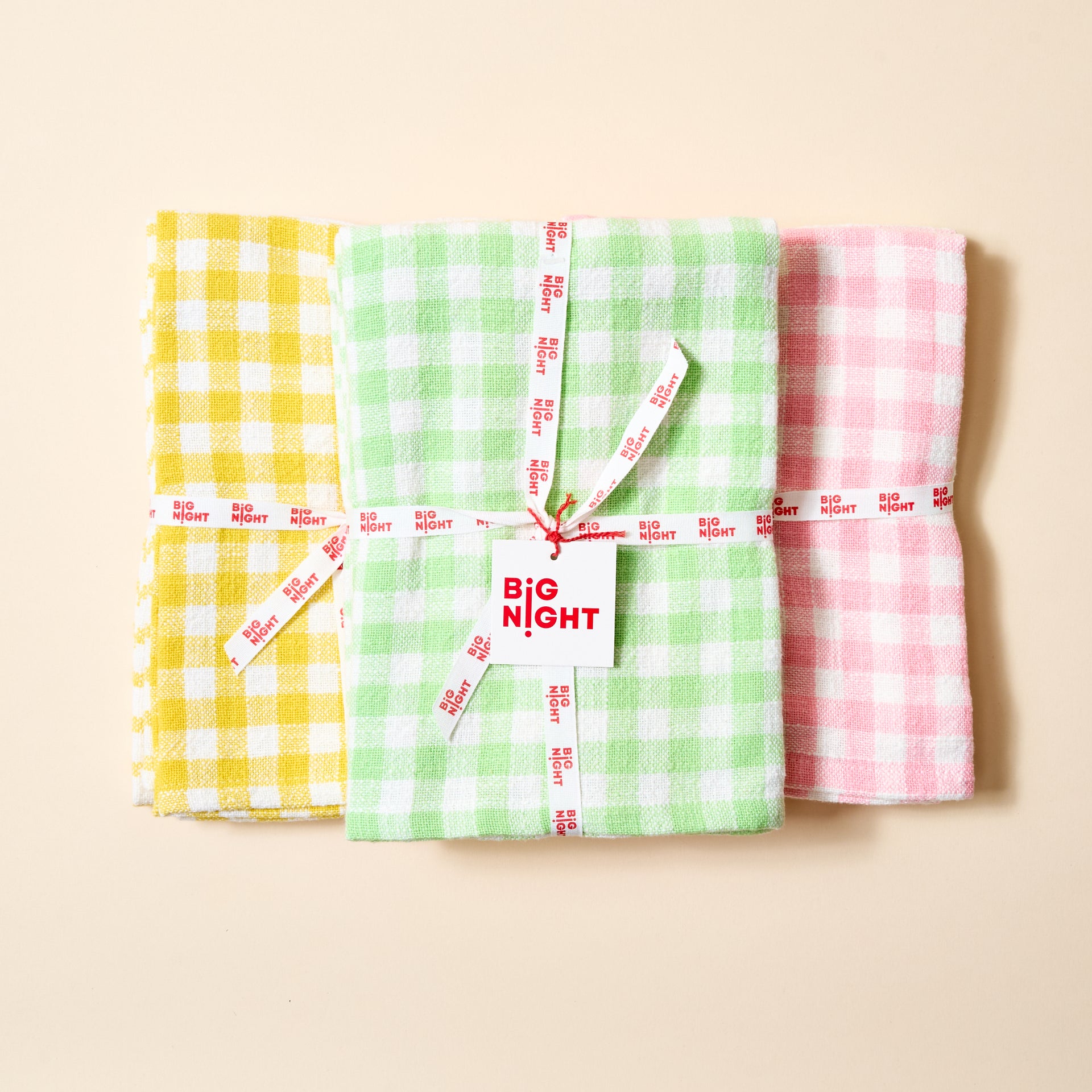 Yellow, Green, Pink
