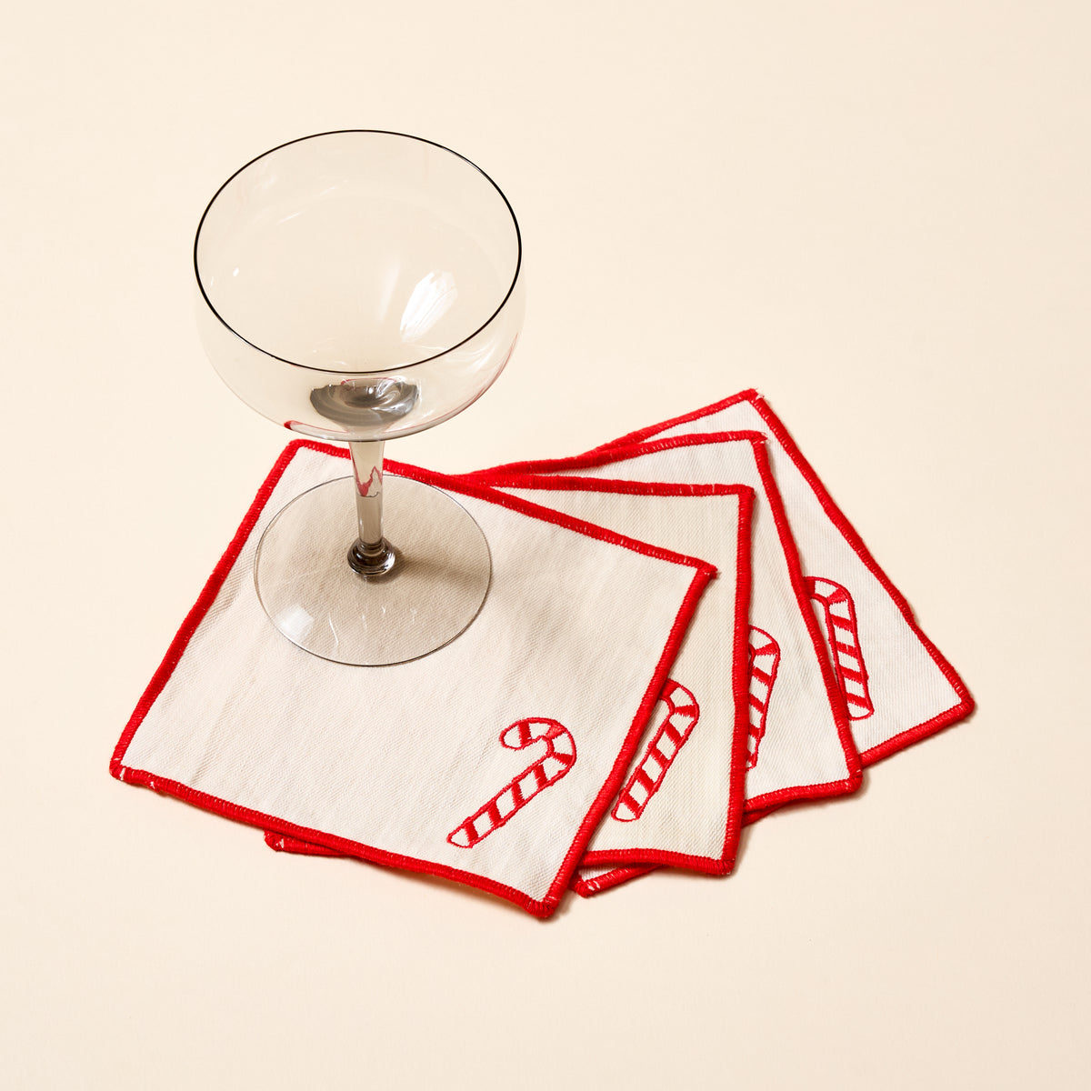 Candy Cane Cocktail Napkin