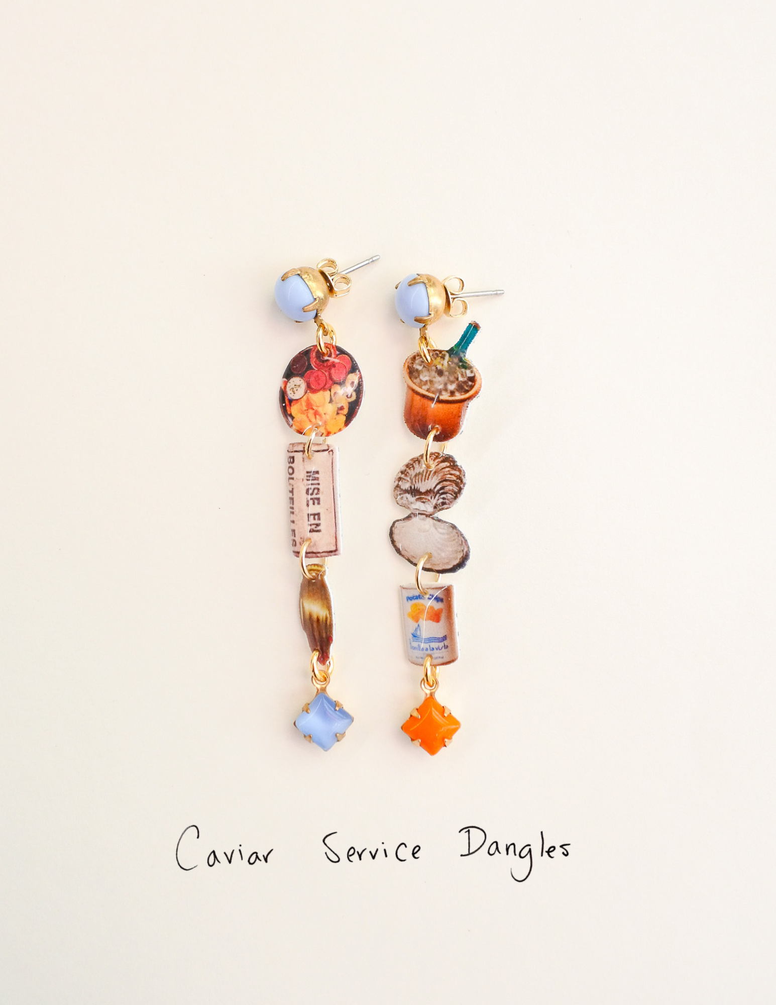 Caviar Service Earrings